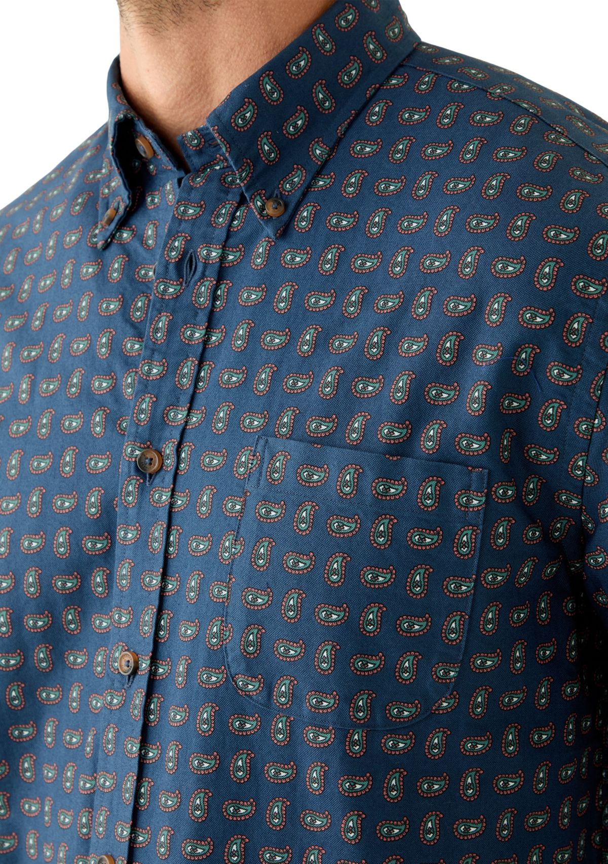 Mens Friday Shirt in Oxford Paisley Pattern