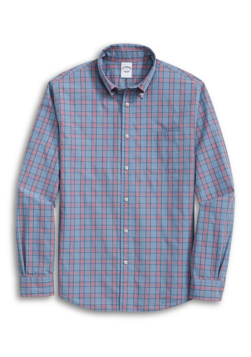 Mens Poplin Plaid Friday Shirt