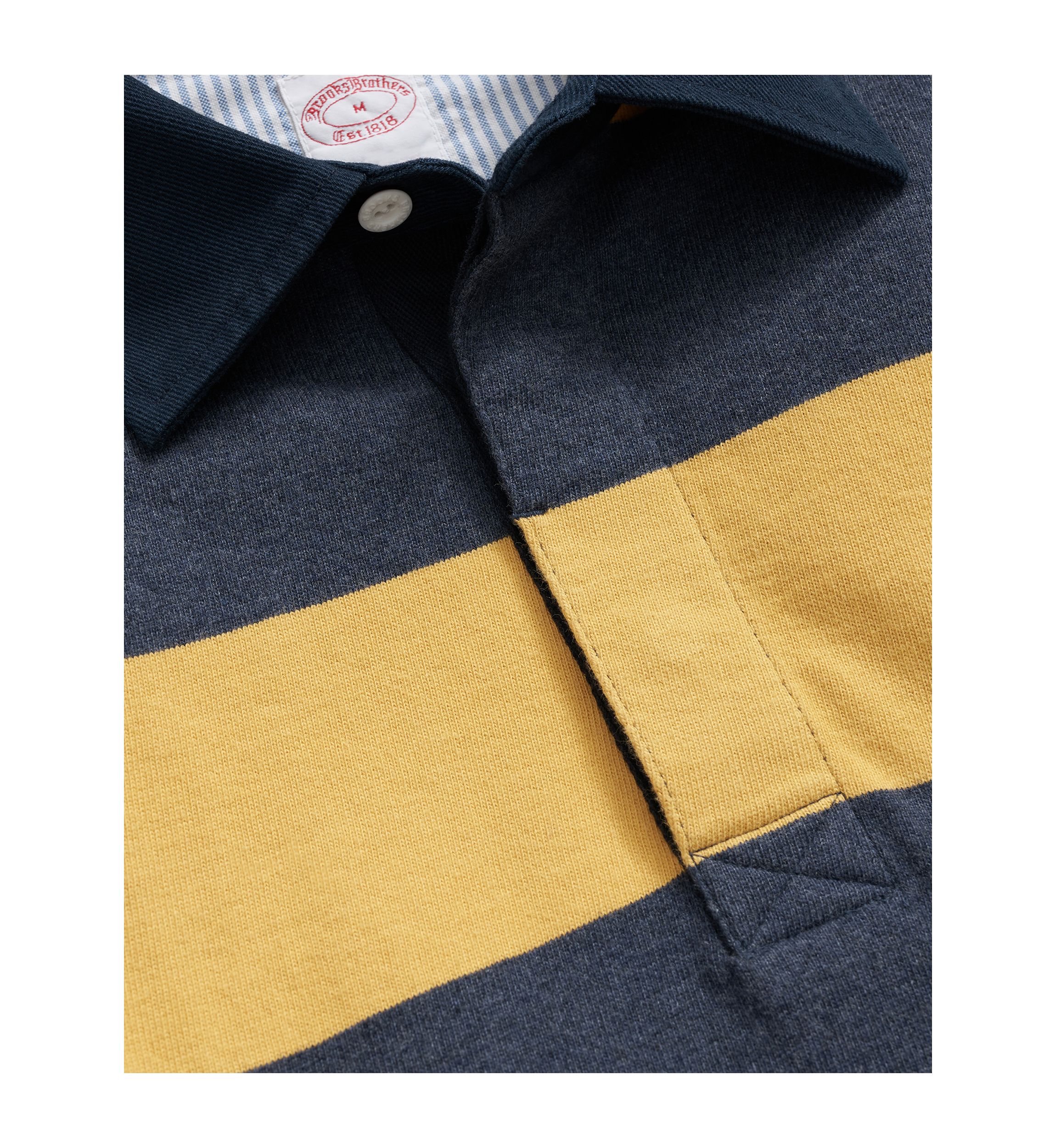 Mens Long Sleeve Knit Rugby Shirt