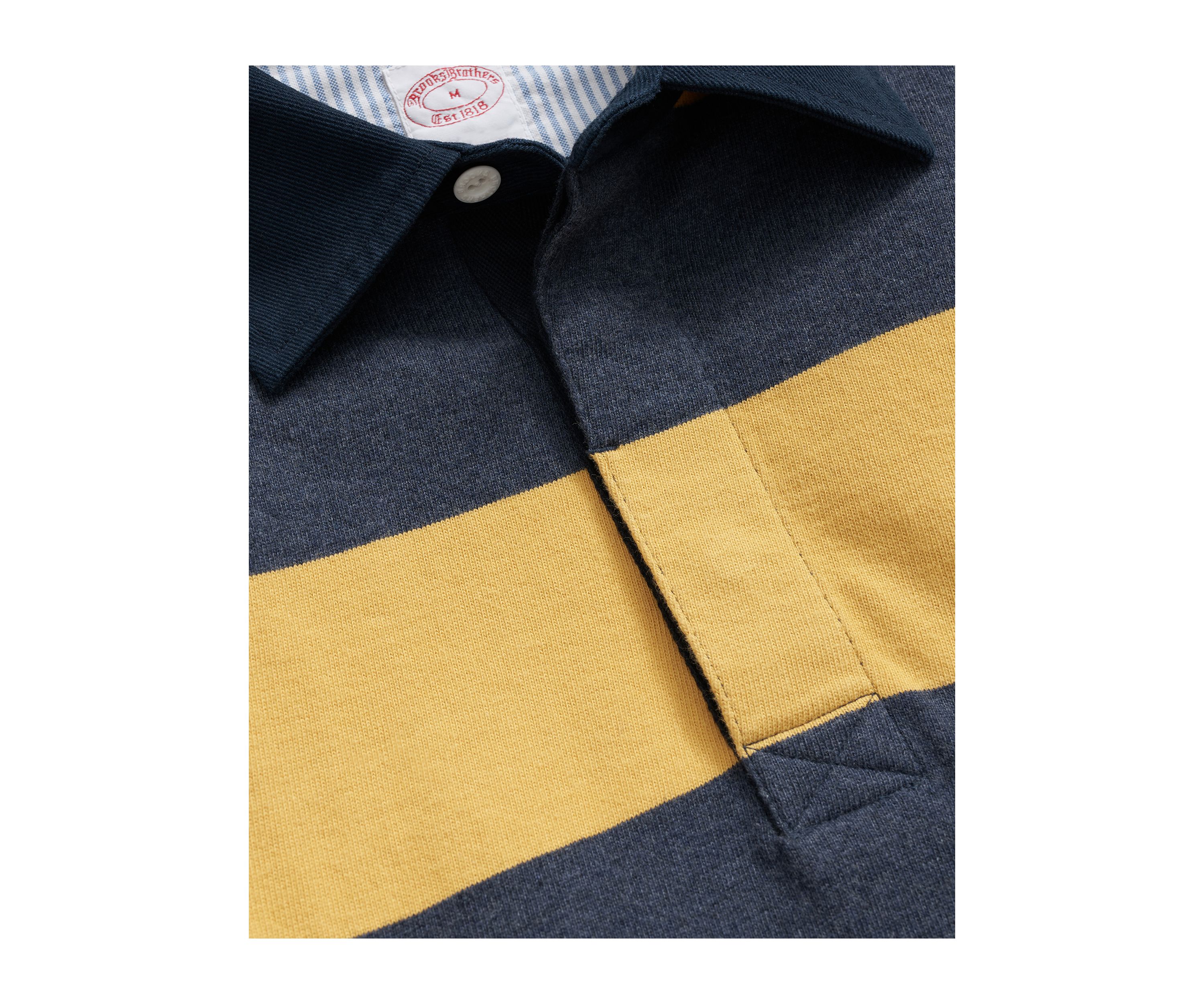 Mens Long Sleeve Knit Rugby Shirt