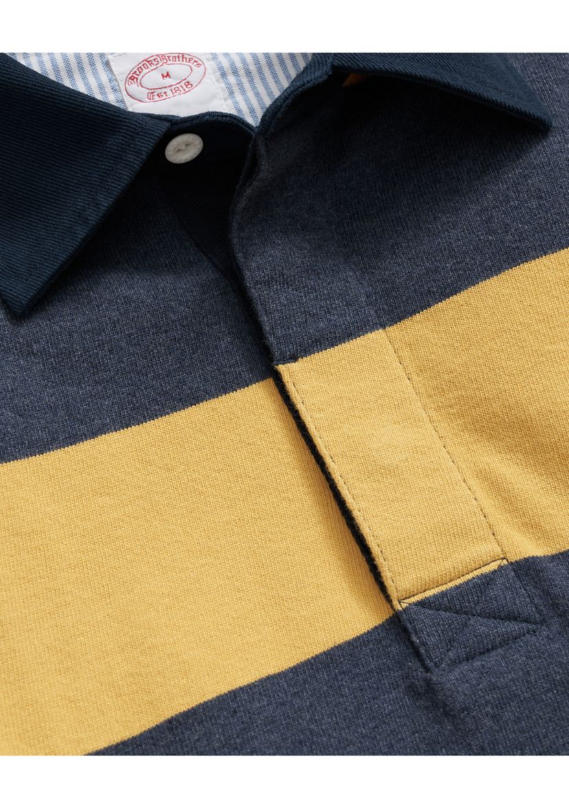 Mens Long Sleeve Knit Rugby Shirt