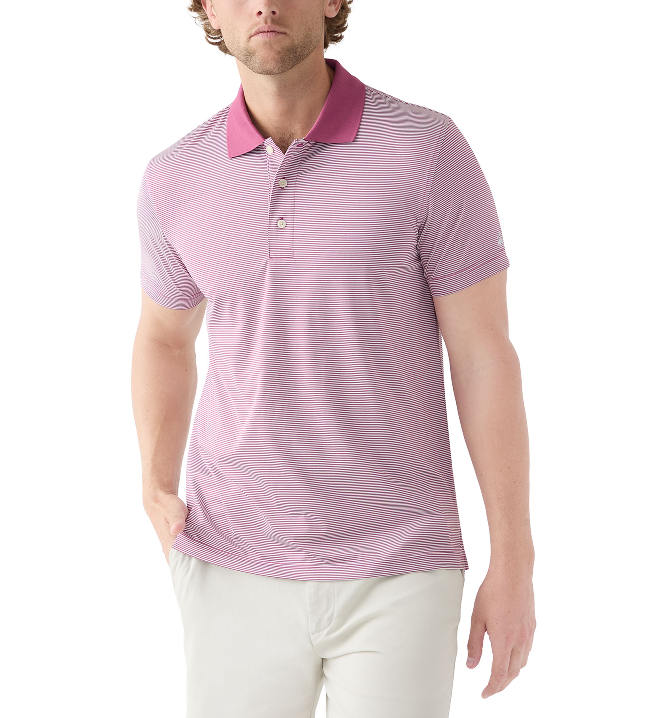 Performance Series Micro Stripe Jersey Polo Shirt
