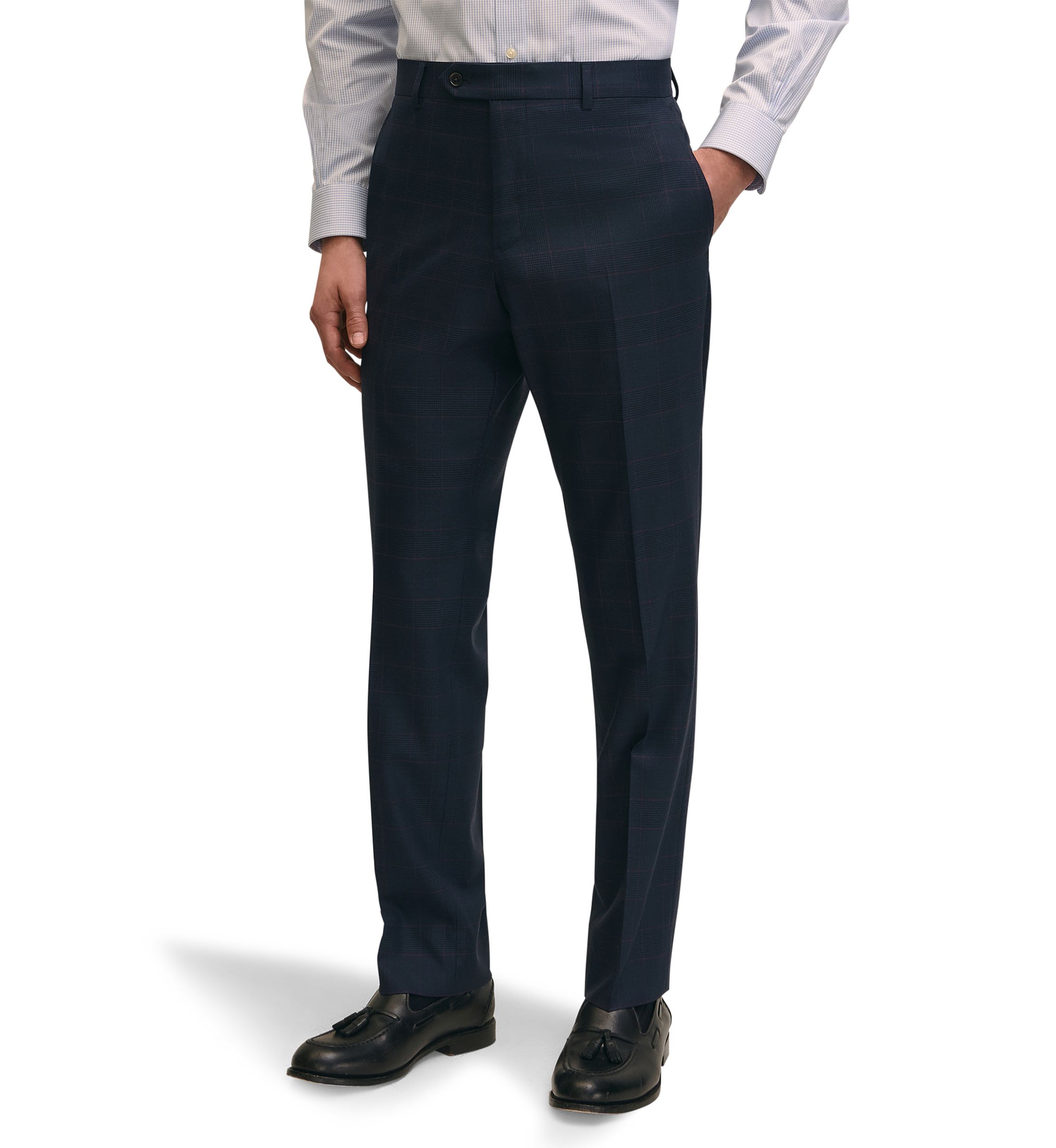Mens Explorer Collection Classic Fit Wool Bold Stripe Suit Pants
