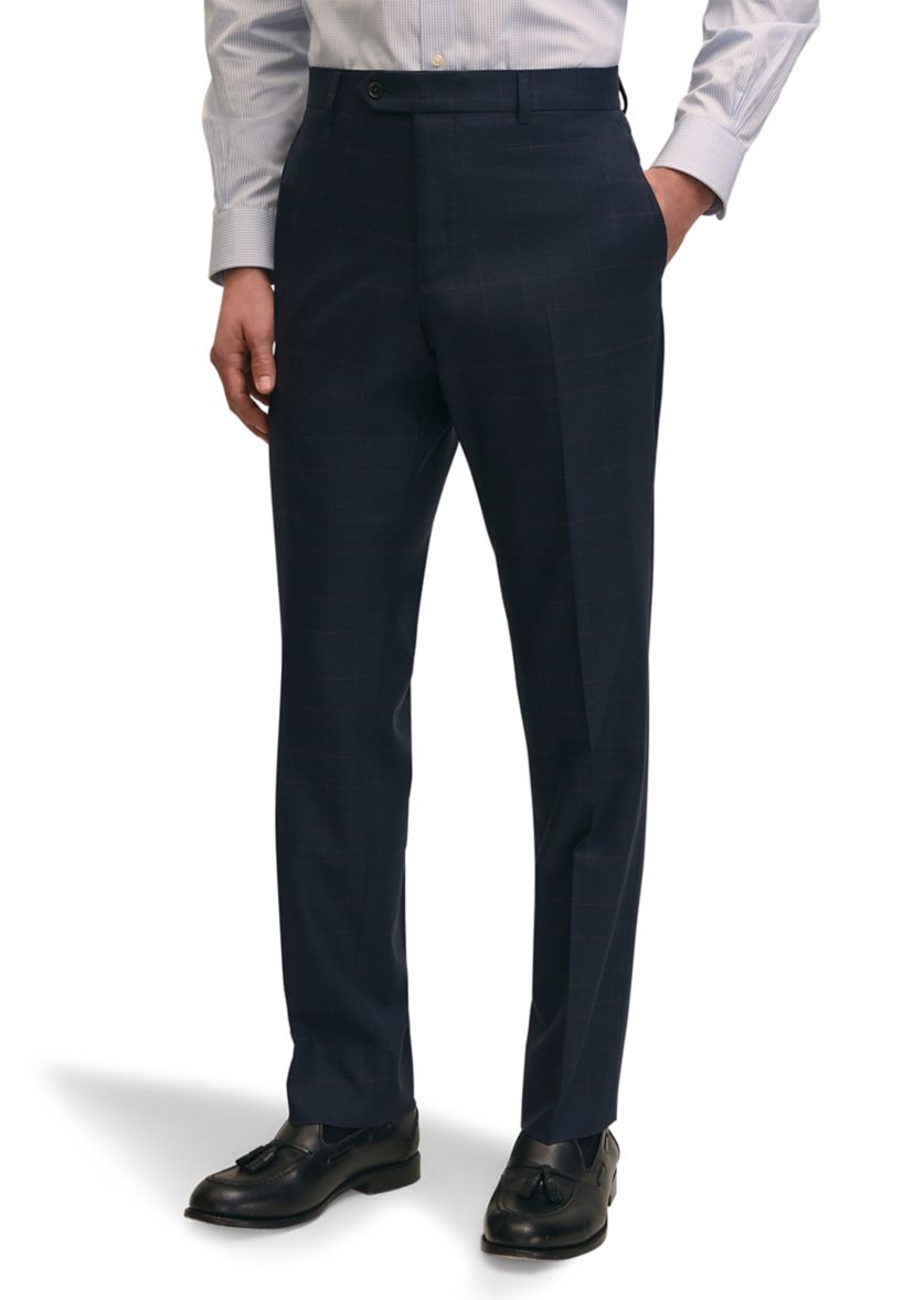 Mens Explorer Collection Classic Fit Wool Bold Stripe Suit Pants