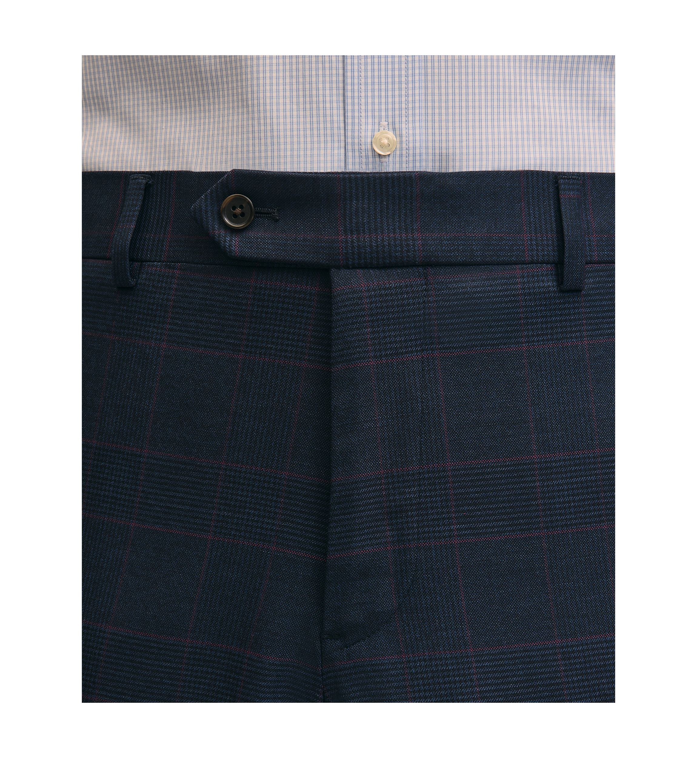 Mens Explorer Collection Classic Fit Wool Bold Stripe Suit Pants