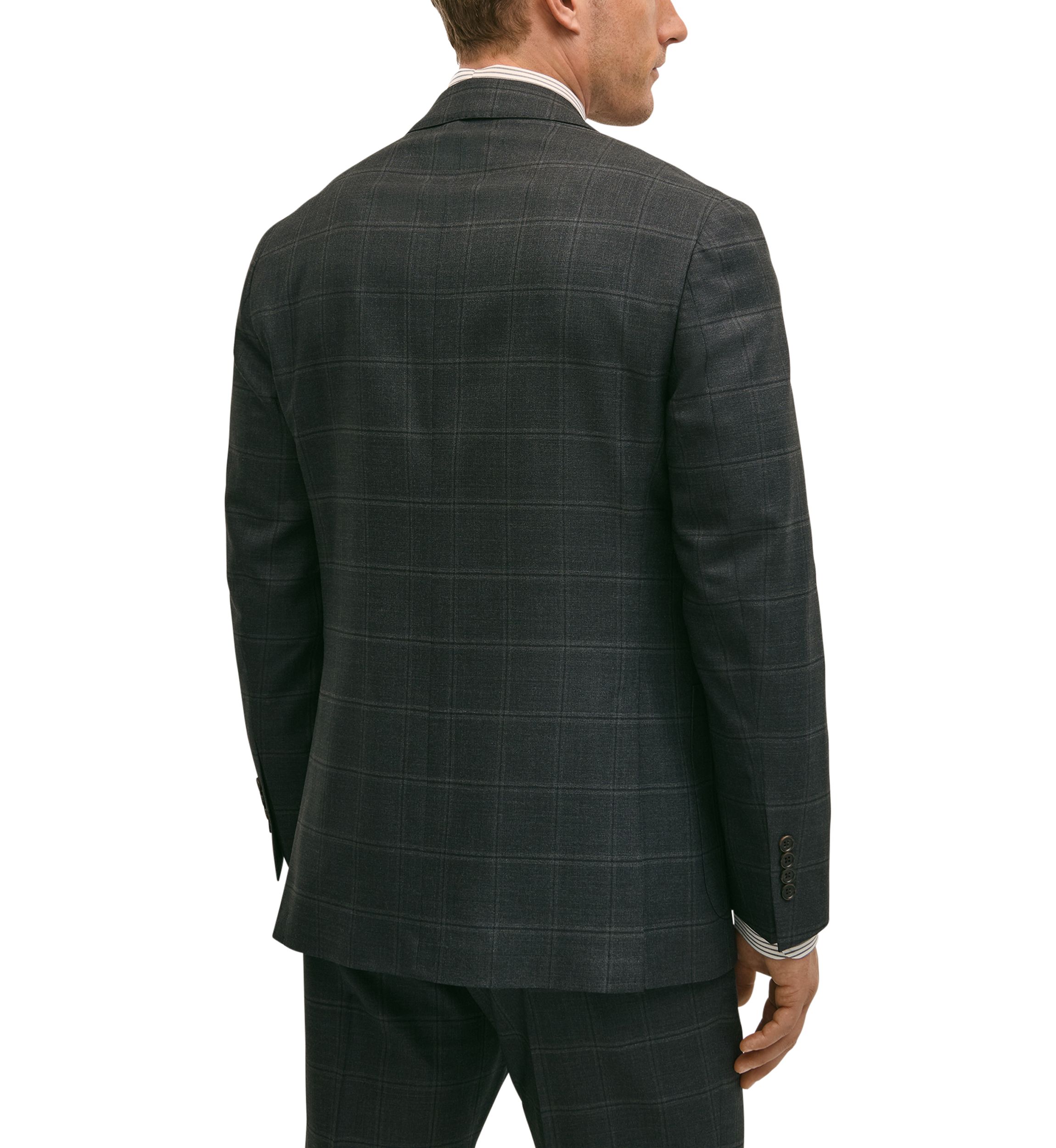 Mens Explorer Collection Classic Fit Wool Windowpane Suit Jacket