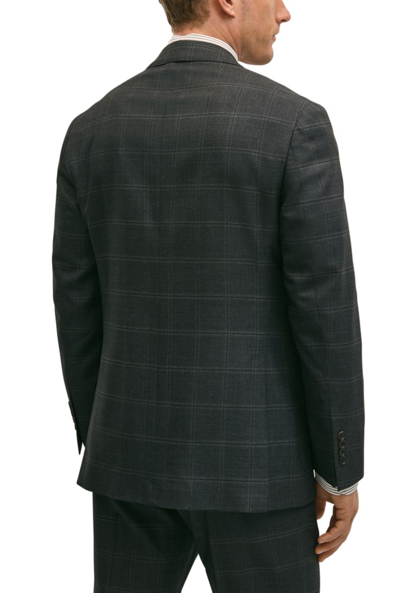Mens Explorer Collection Classic Fit Wool Windowpane Suit Jacket