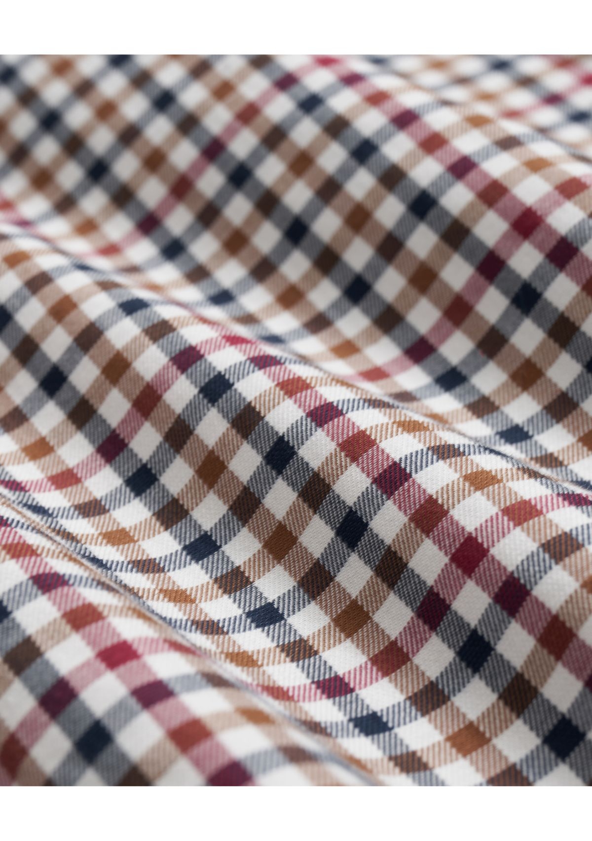 Mens Twill Checked Button-Down Shirt