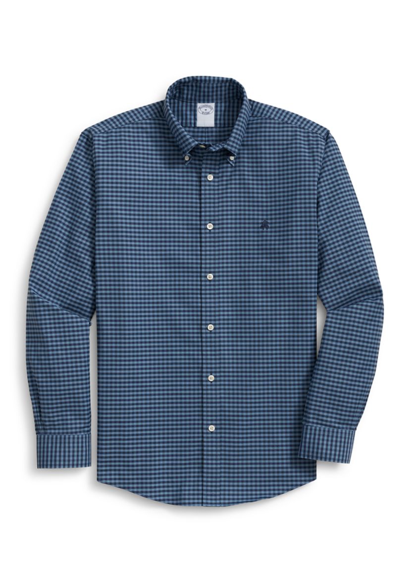 brooks brothers button down dress shirts Brothers Men's Wrinkle-Free Stretch Pinpoint Button-Down Shirt replacing every button from collar to cuffs Brooks Brothers Men's Stretch Cotton