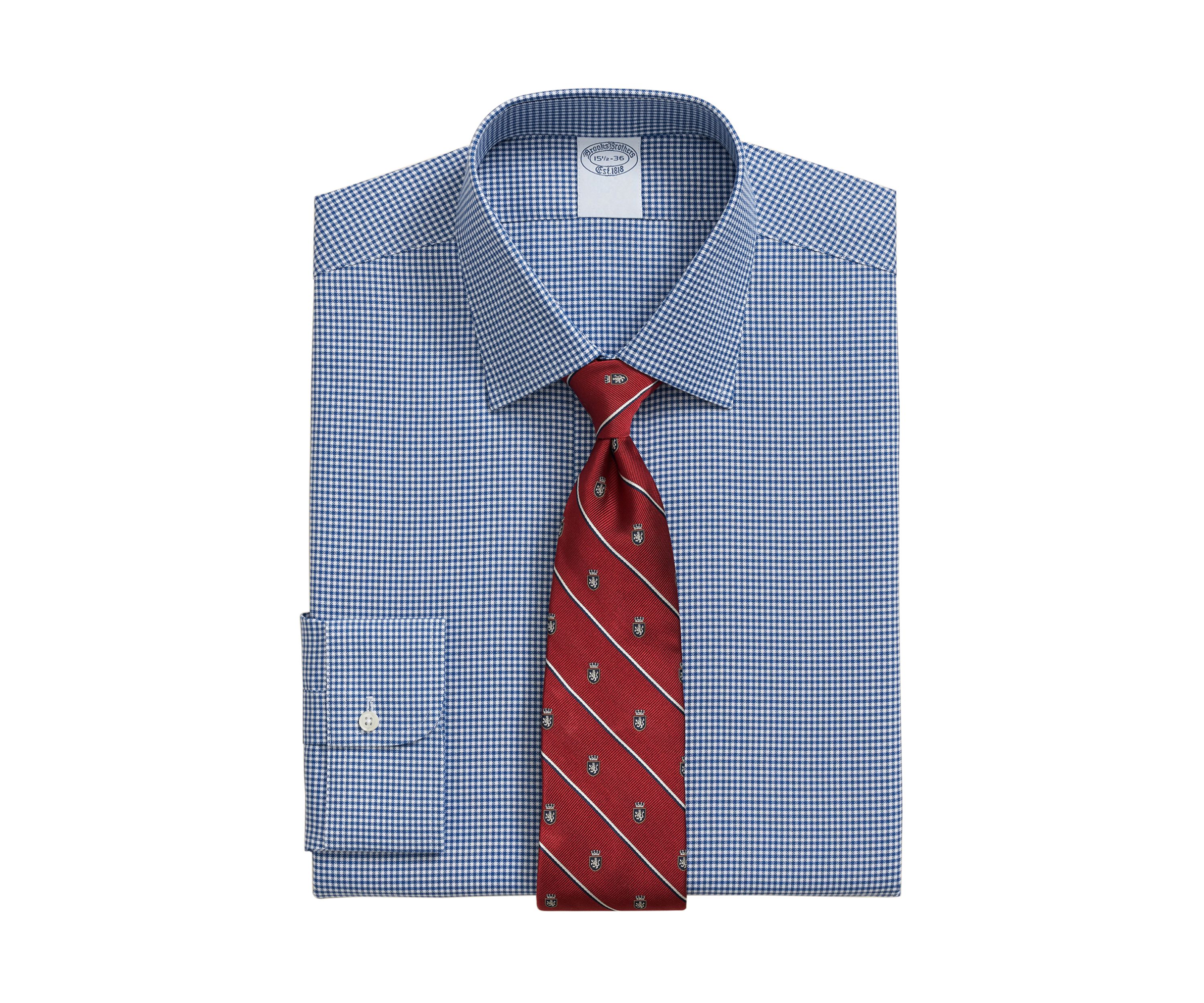 Mens Twill Ainsley Collar Gingham Dress Shirt
