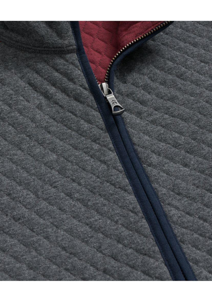 Cotton-Blend Diamond-Quilted Full-Zip Vest