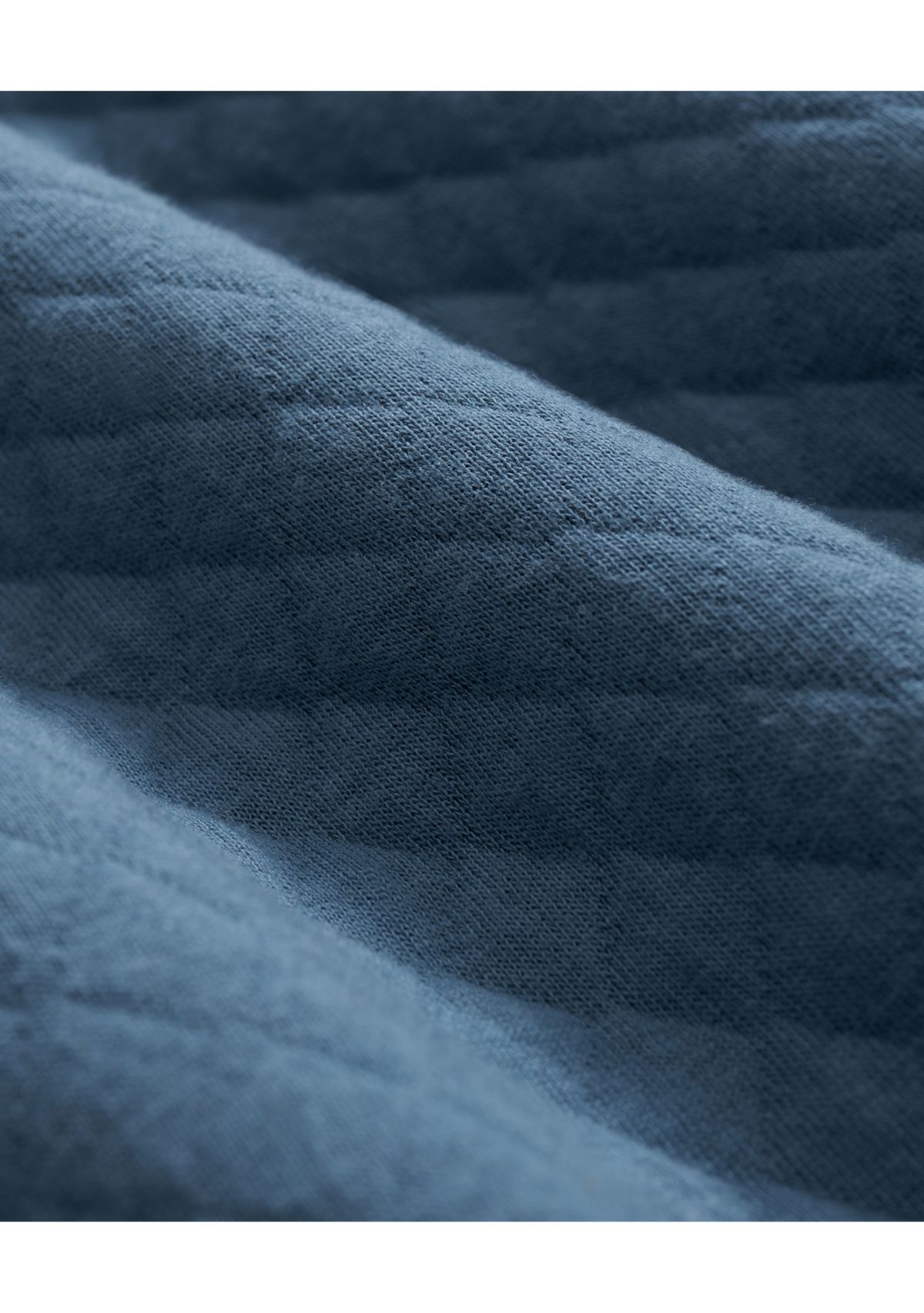 Diamond-Quilted Half-Zip in Cotton Blend