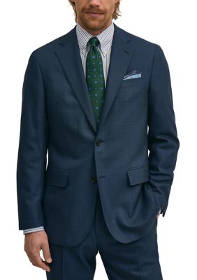 Brooks Brothers Men's Slim Fit Wool Suit Jacket, Blue, 40 Regular