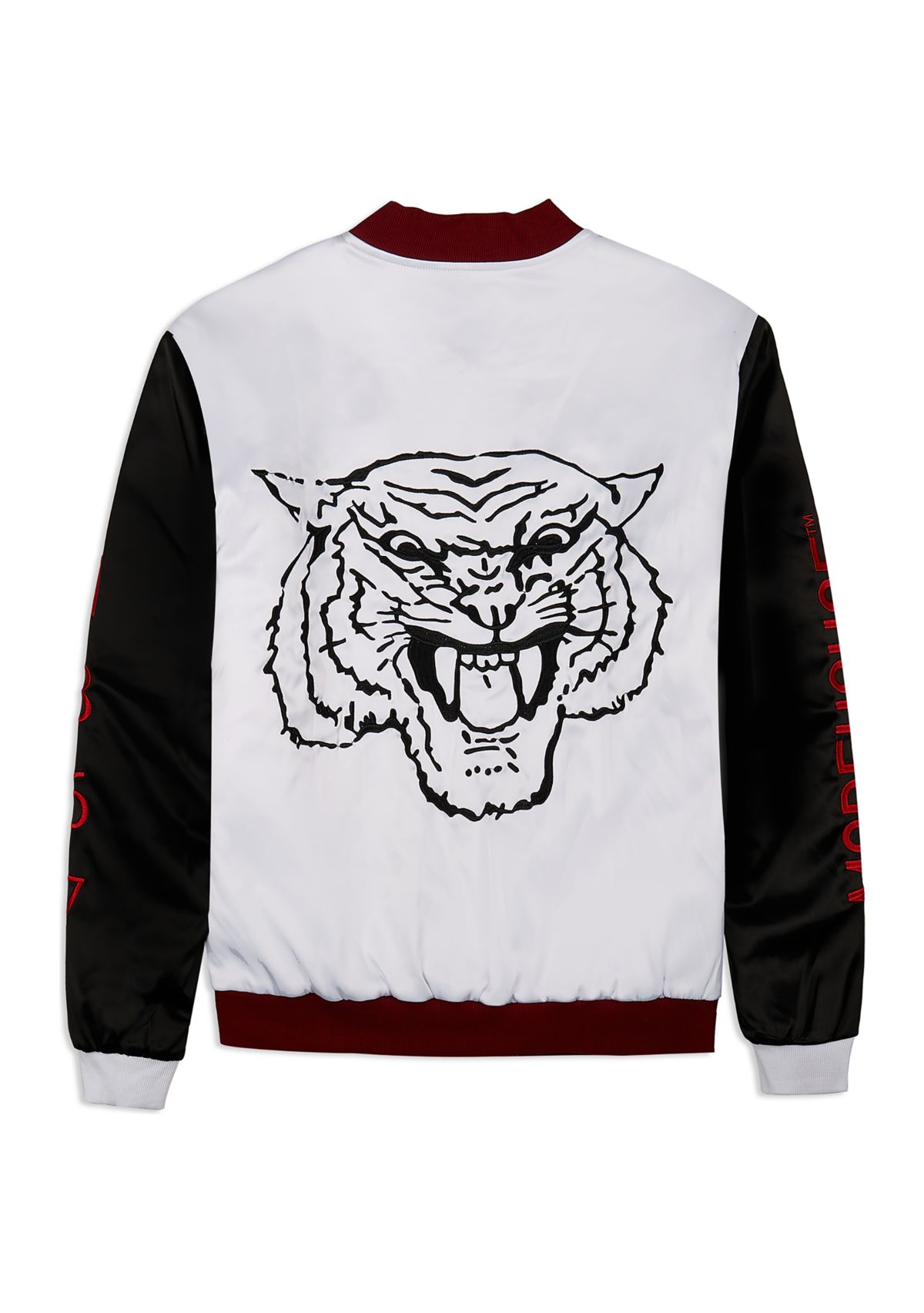NCAA Morehouse Maroon Tigers White Bomber Jacket 