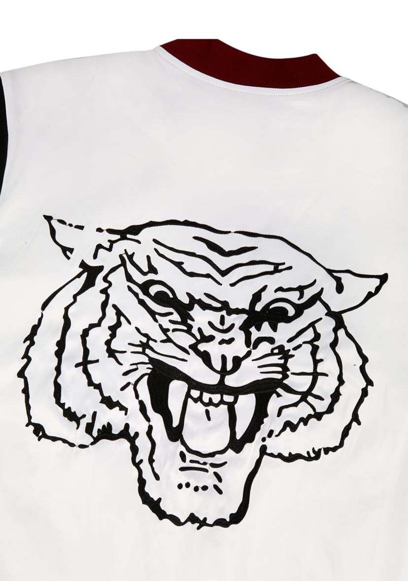 NCAA Morehouse Maroon Tigers White Bomber Jacket 