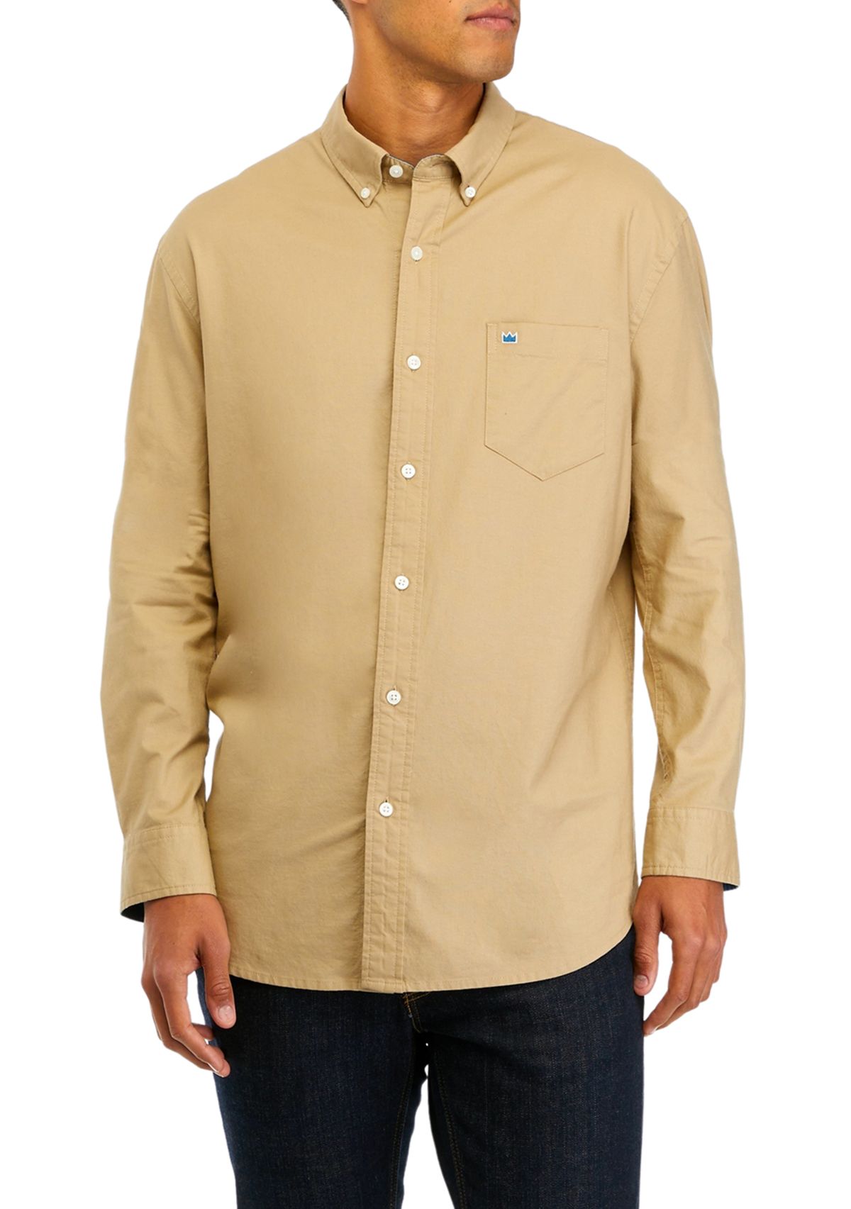 Long Sleeve Woven Oxford Shirt