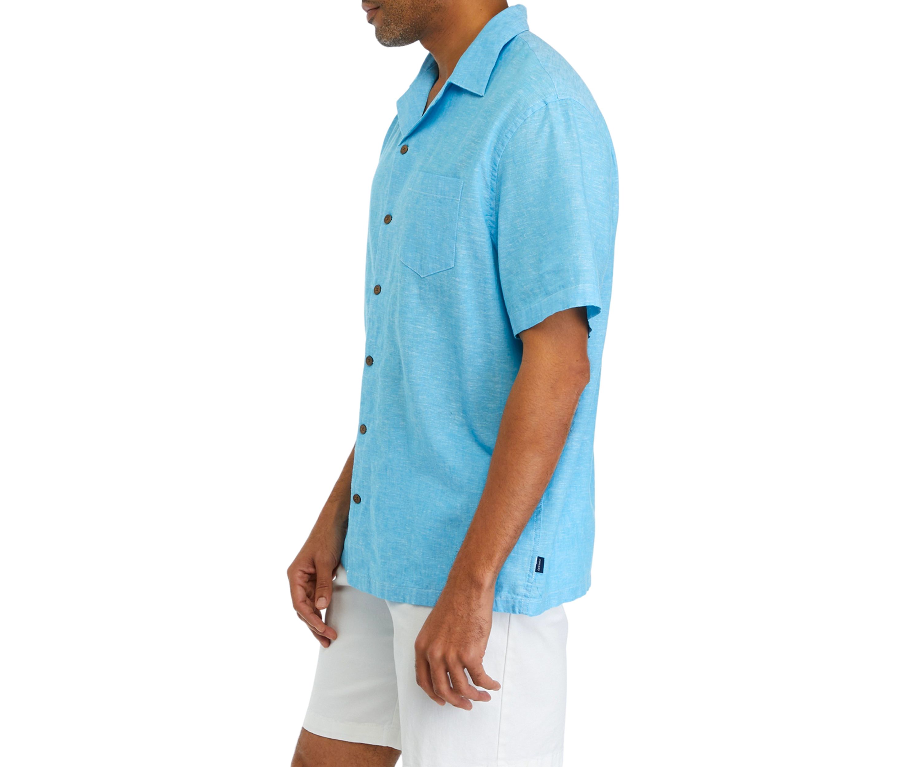 Woven Linen Cotton Button Down Shirt