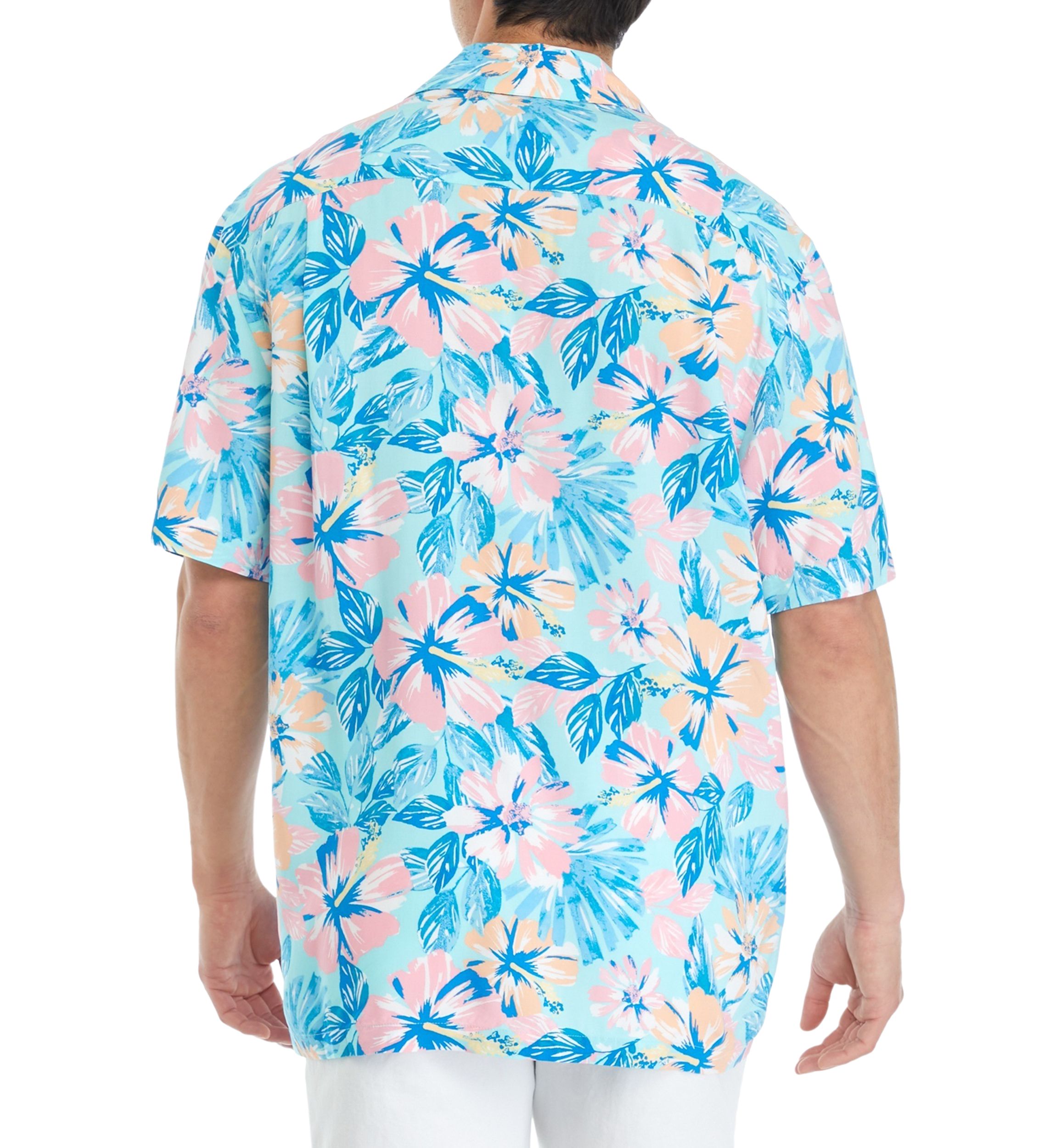 Short Sleeve Woven Printed Camp Shirt