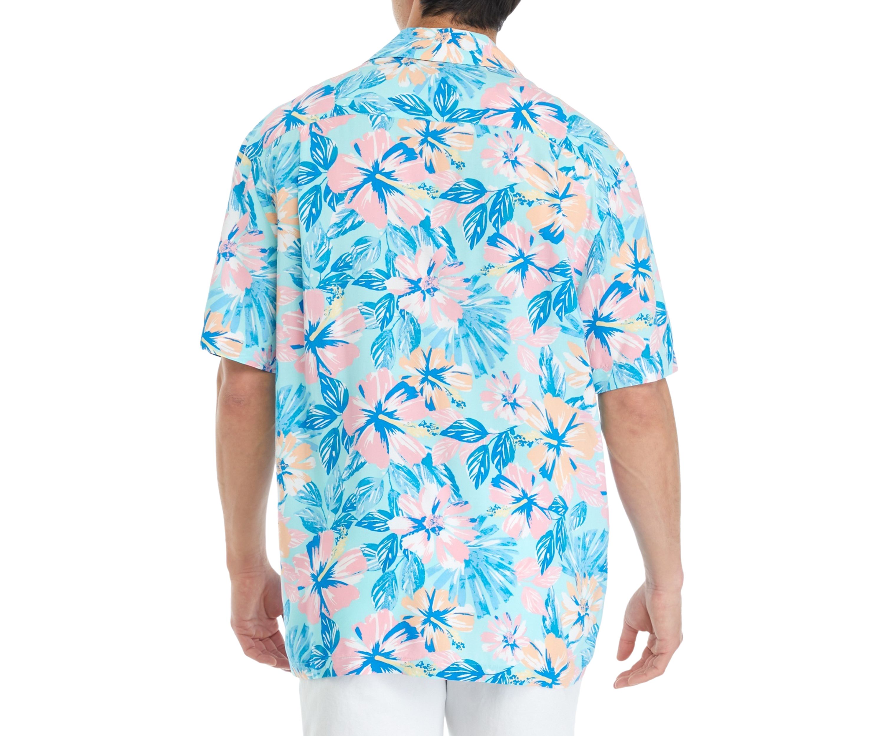 Short Sleeve Woven Printed Camp Shirt