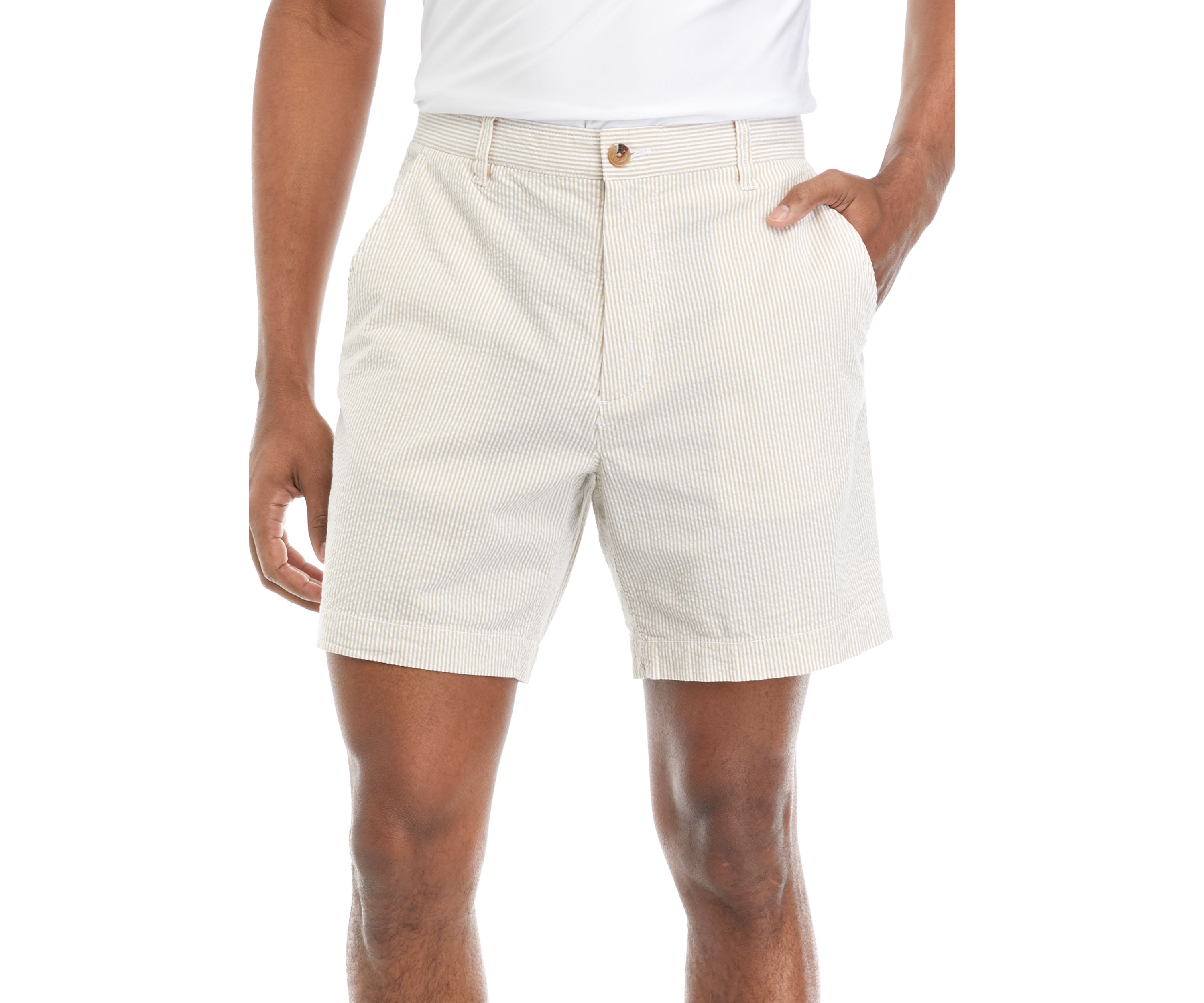 7 Striped Seersucker Shorts