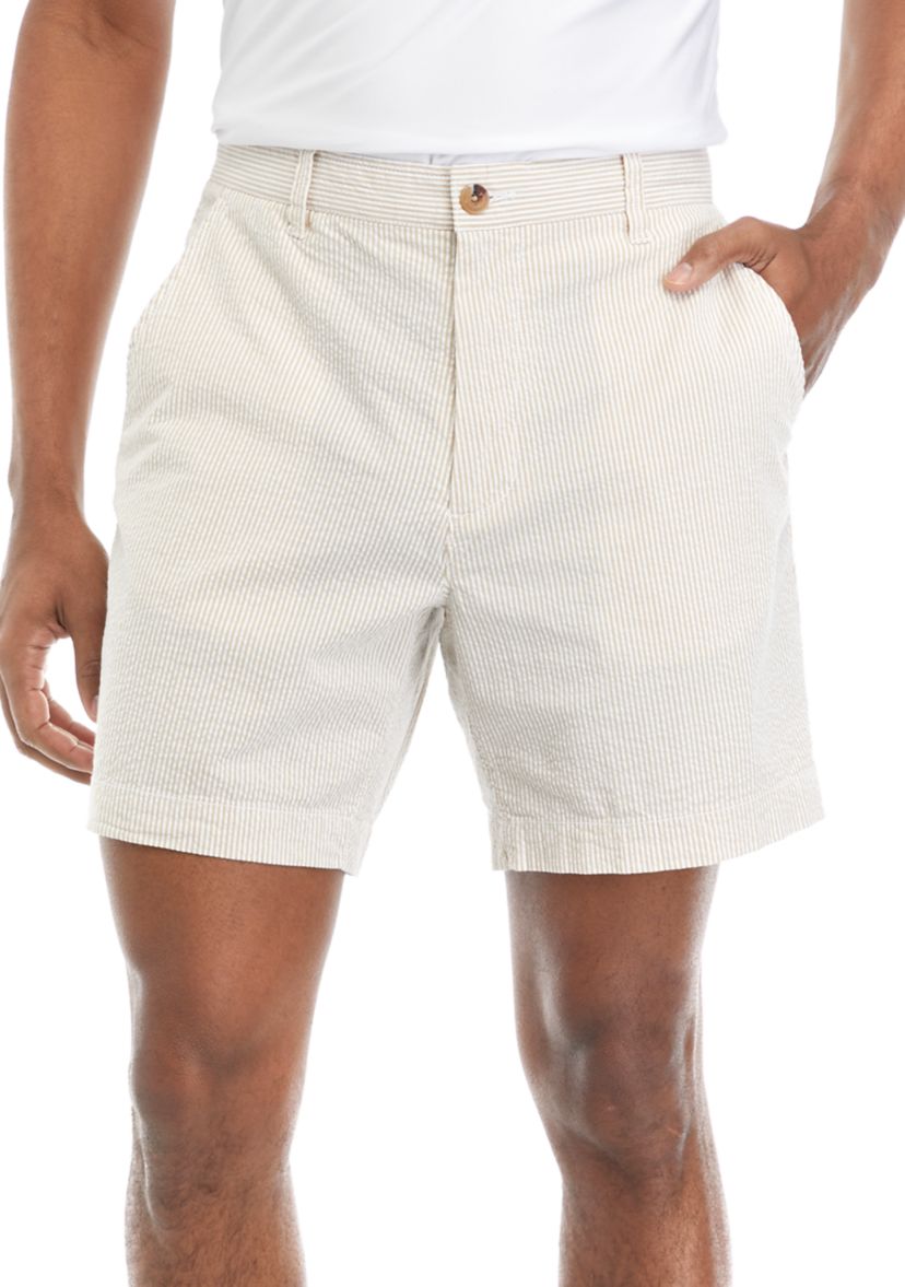 7 Striped Seersucker Shorts