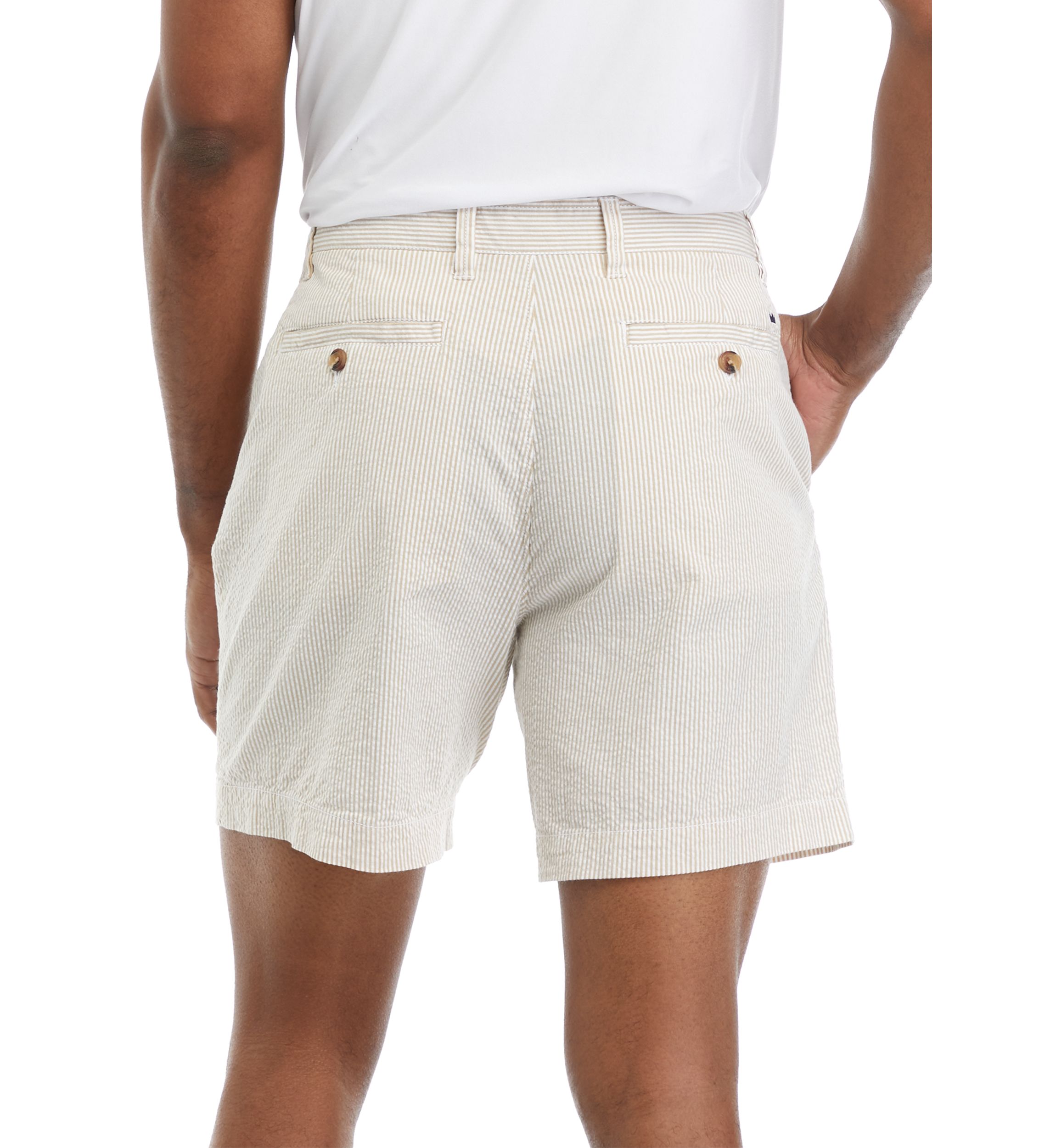 7 Striped Seersucker Shorts