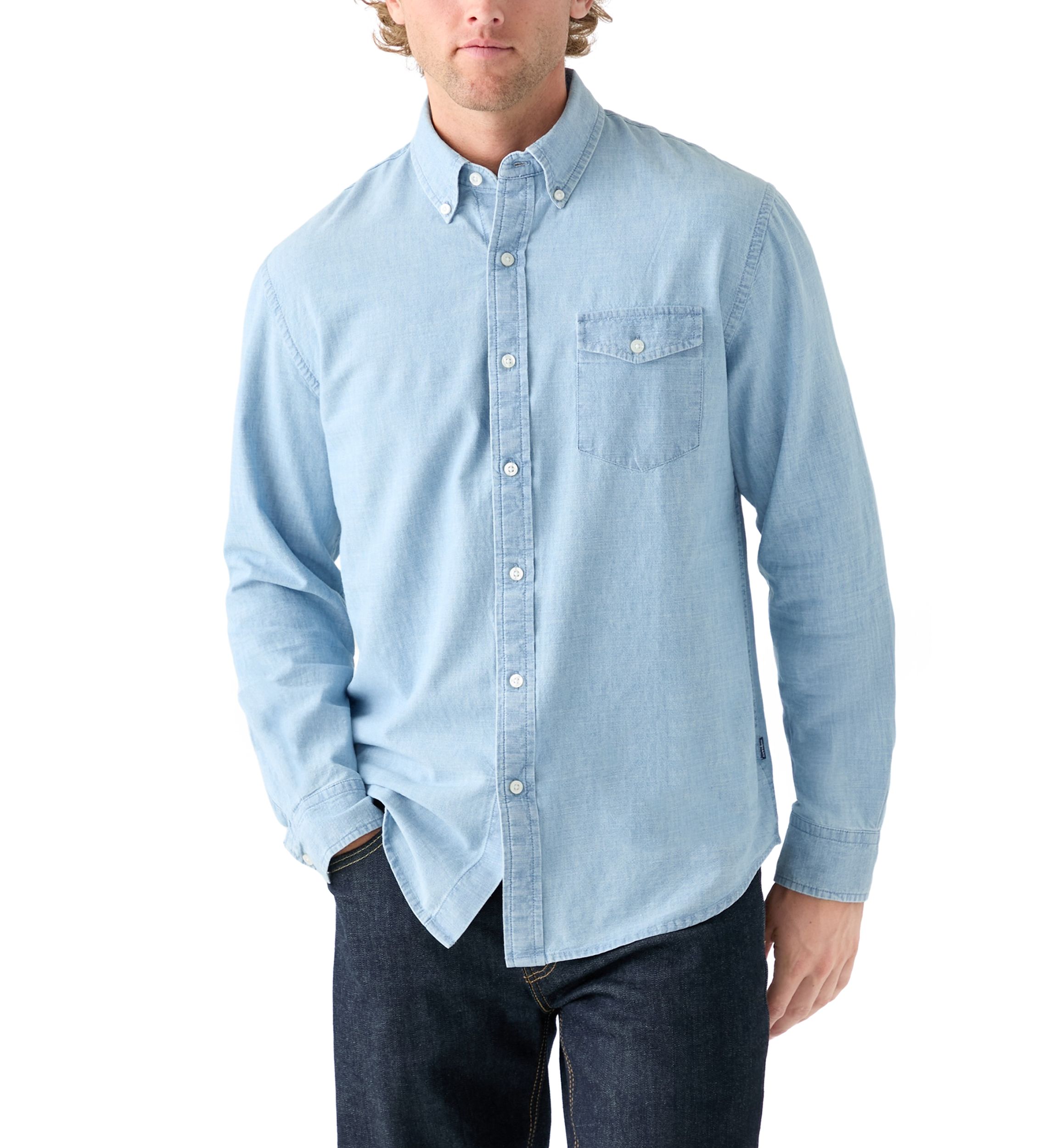 Long Sleeve Chambray Shirt