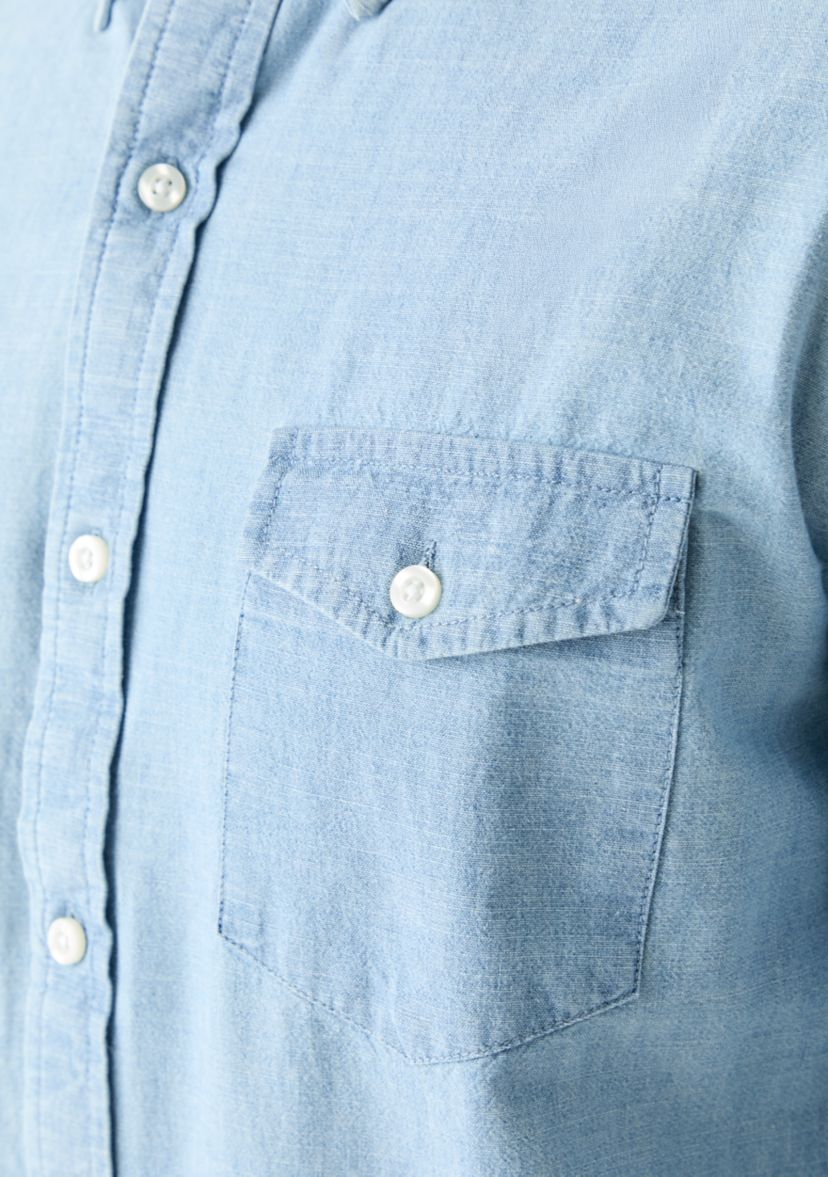Long Sleeve Chambray Shirt