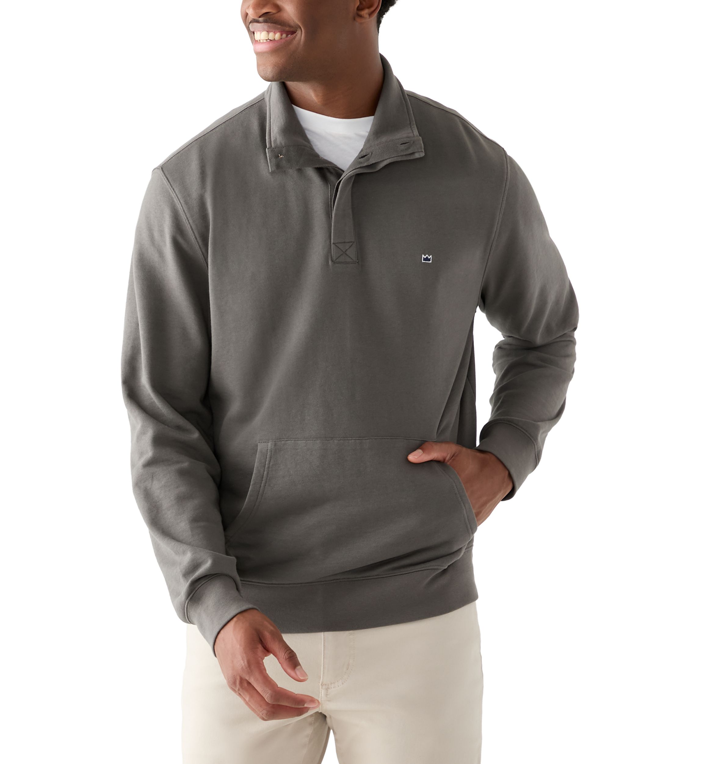 Quarter Placket Sweatshirt