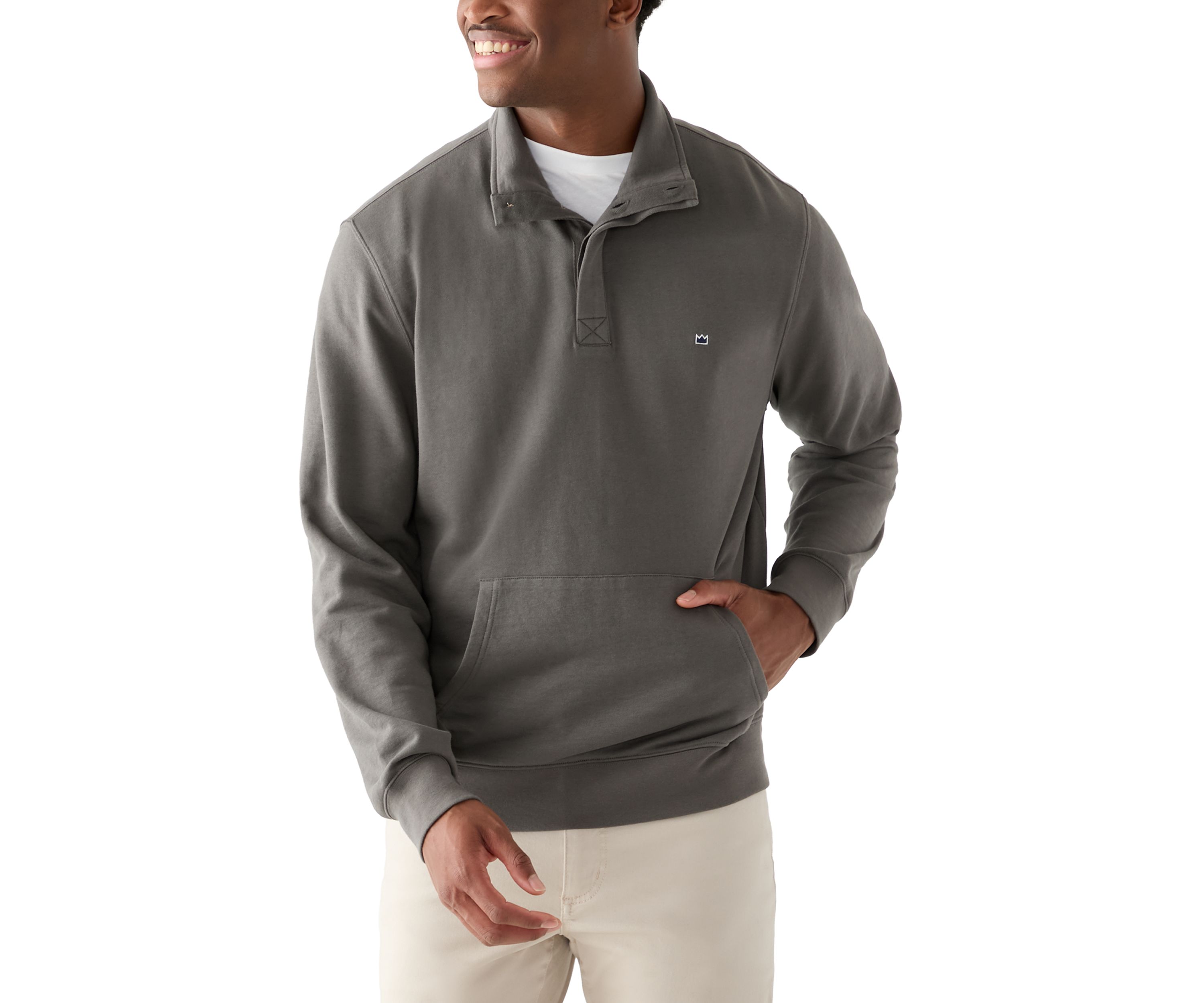 Quarter Placket Sweatshirt
