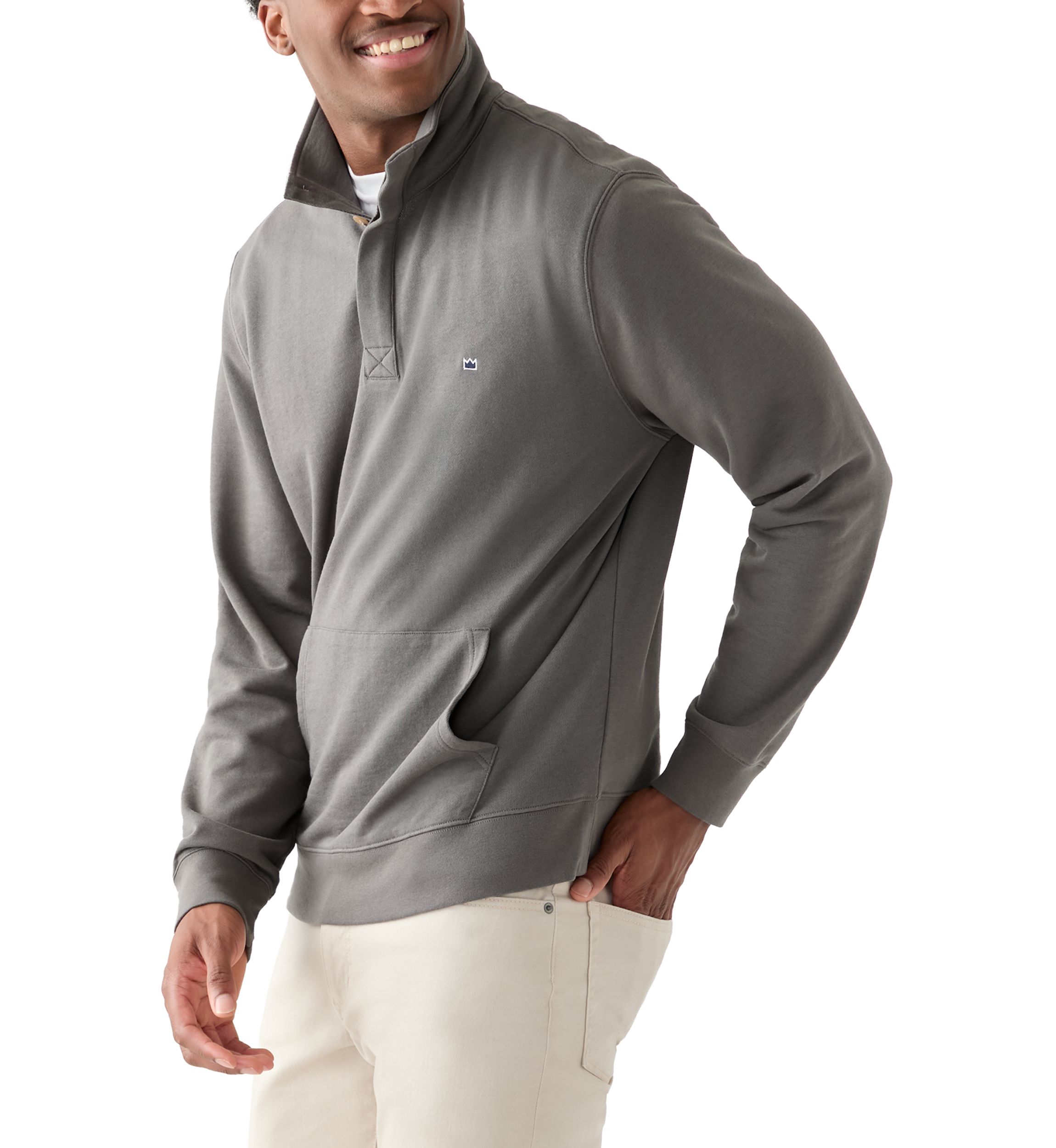 Quarter Placket Sweatshirt