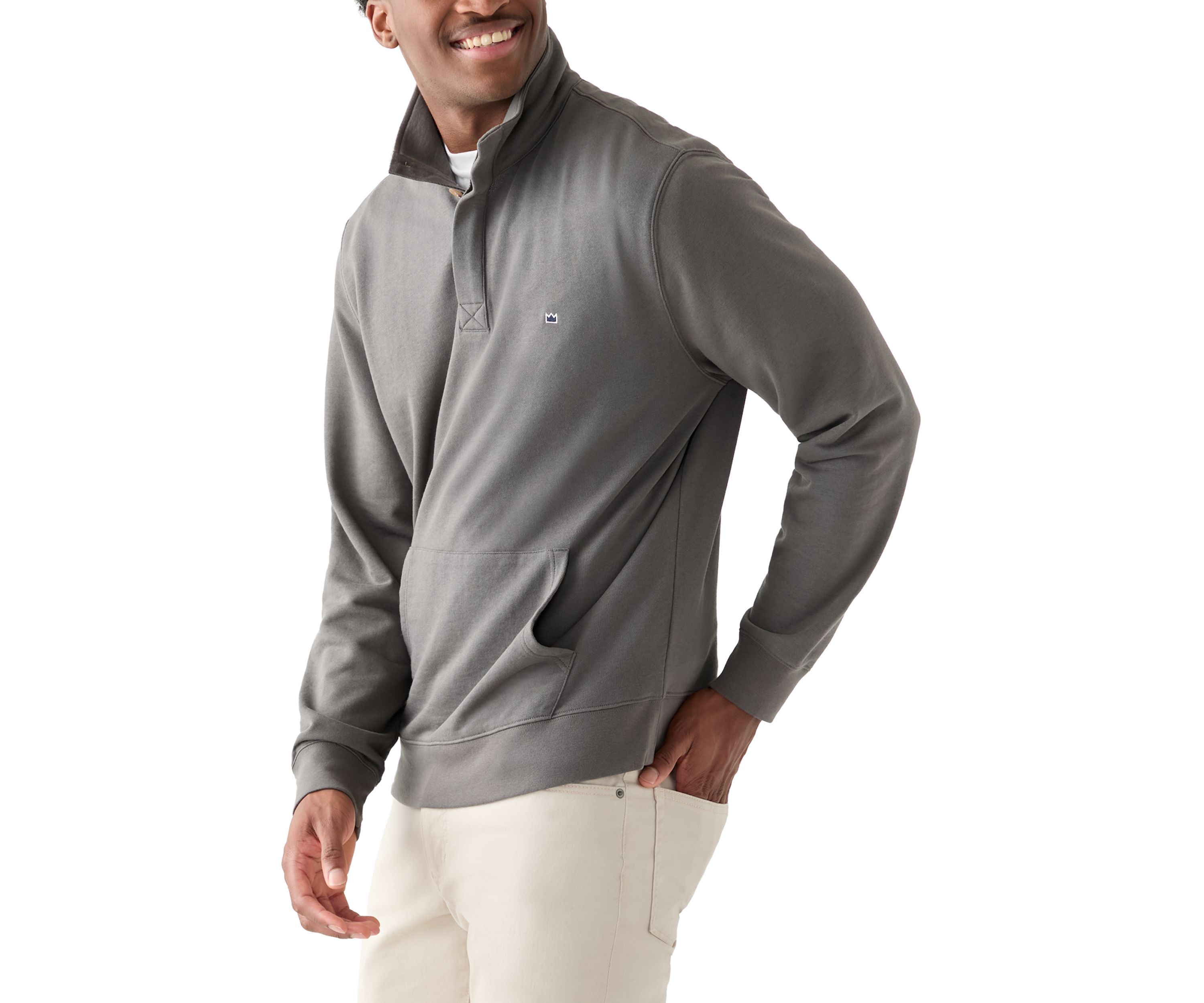 Quarter Placket Sweatshirt