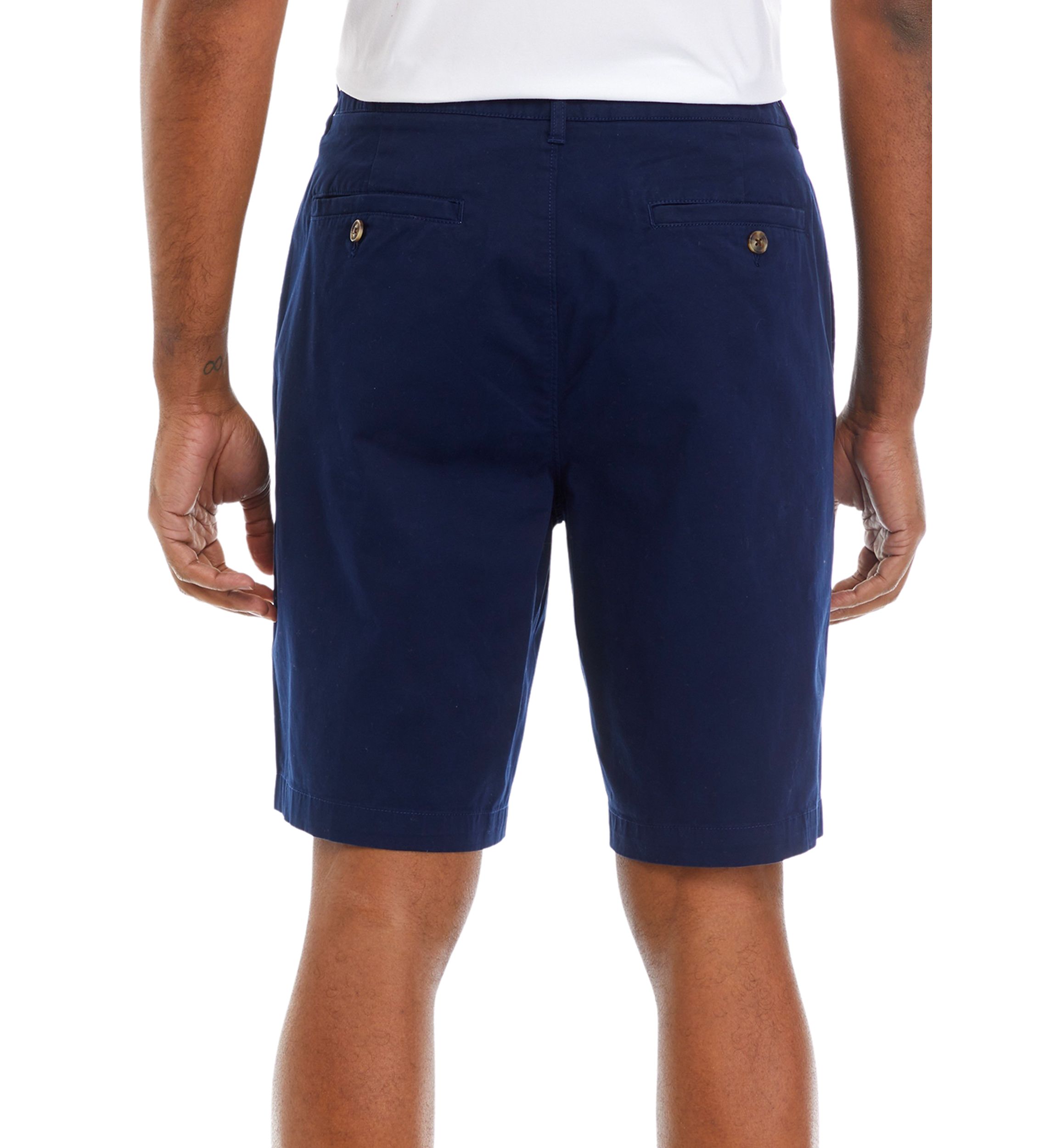 9" Pleated Twill Shorts