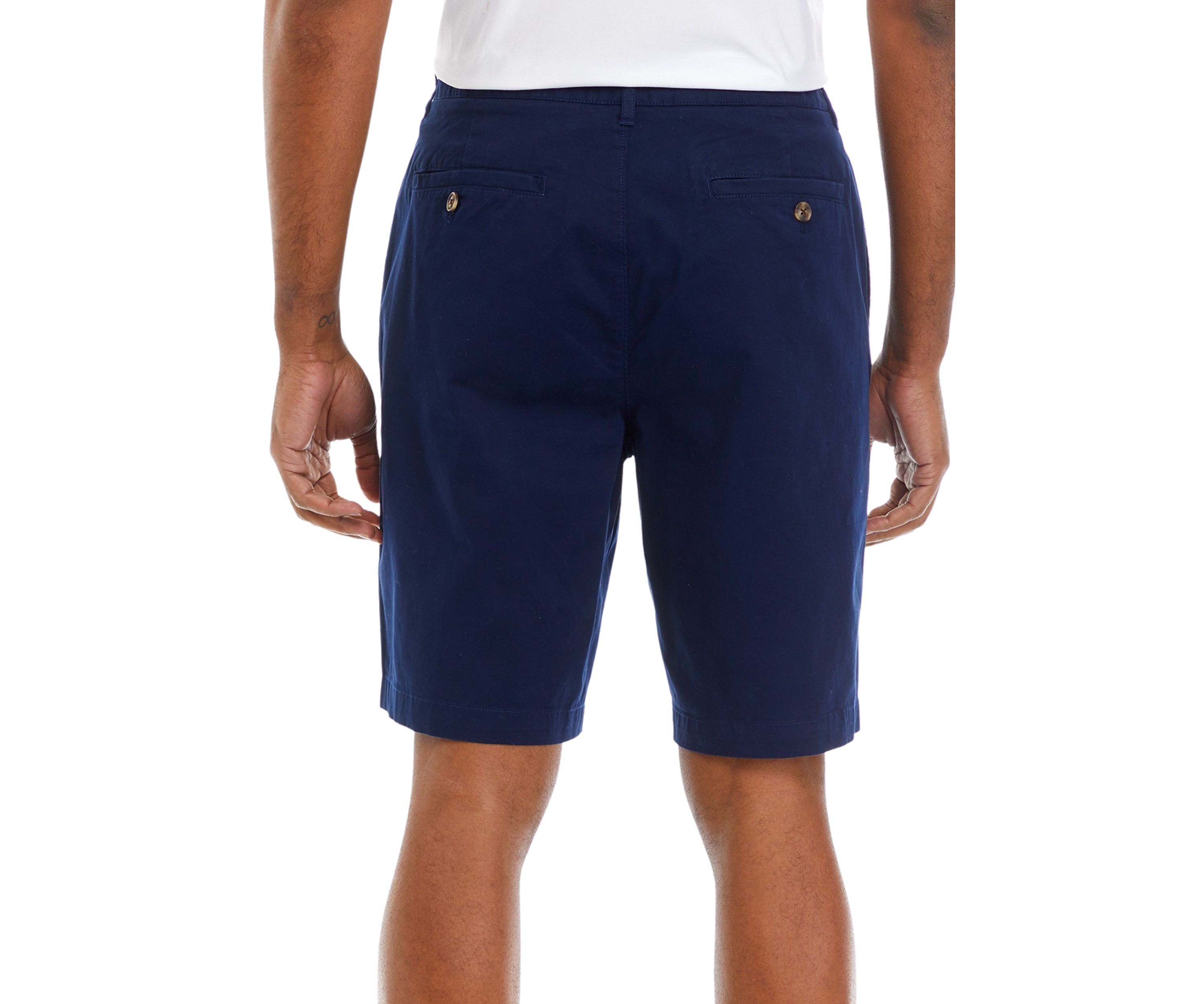 9" Pleated Twill Shorts