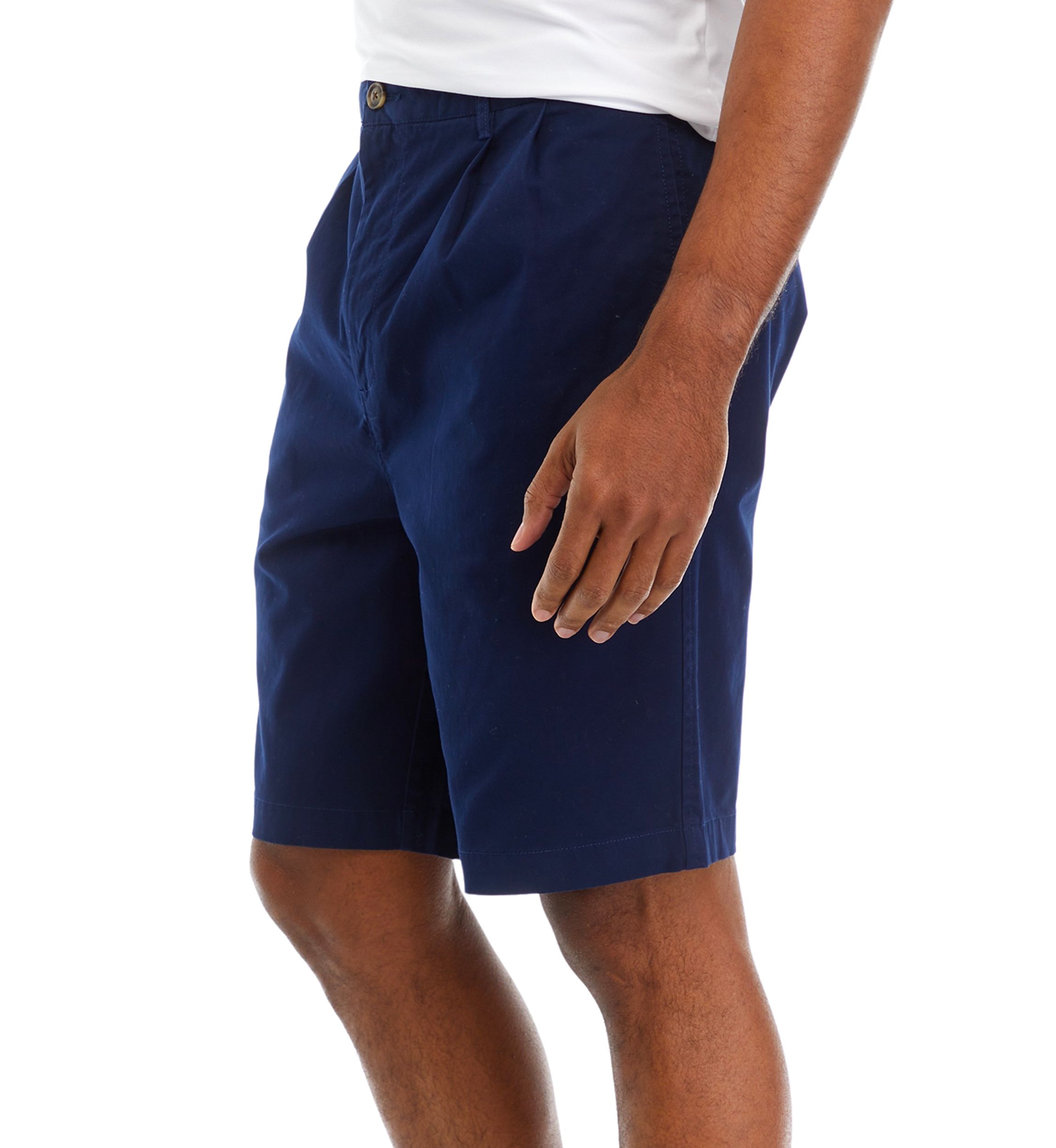 9" Pleated Twill Shorts