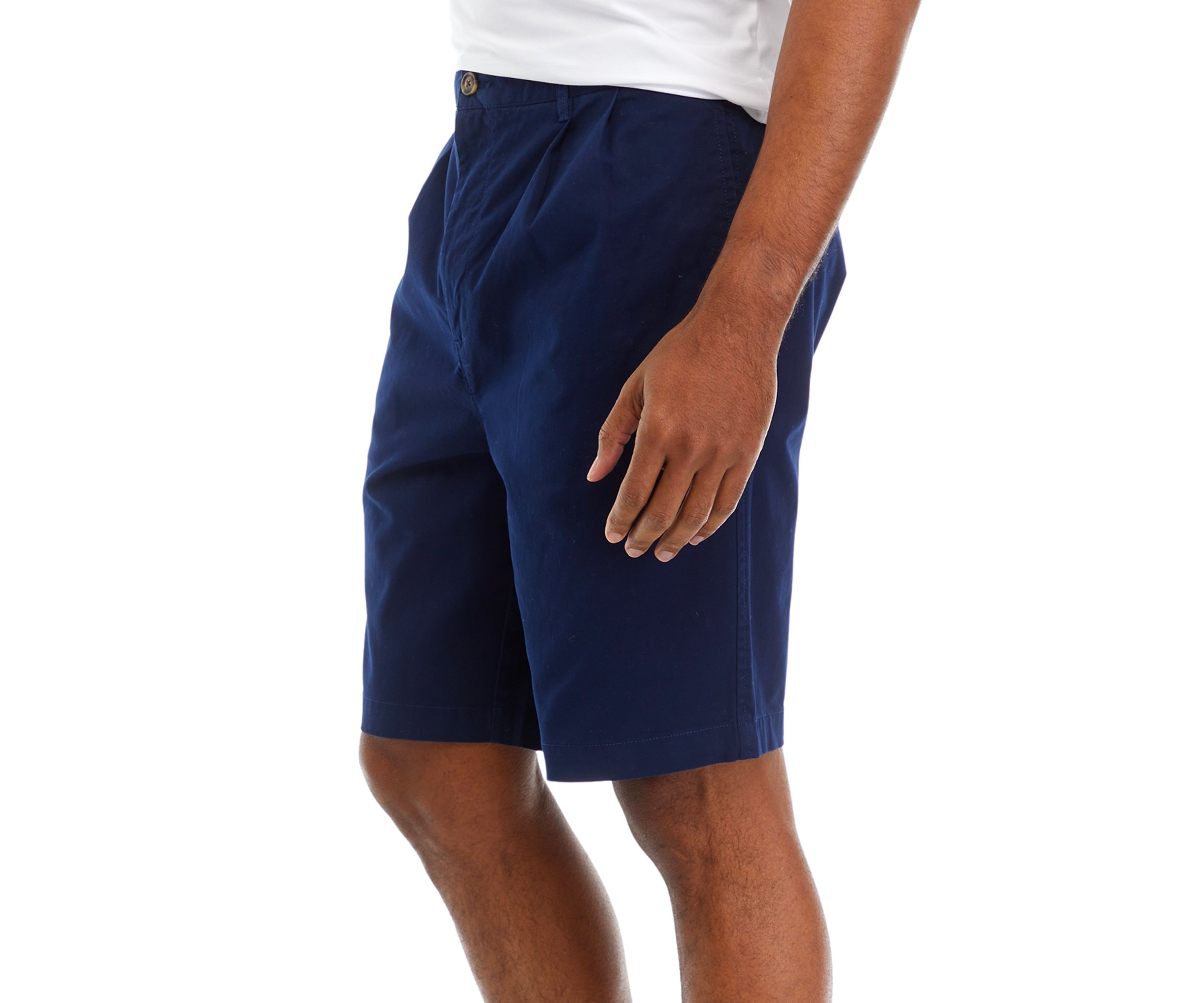 9" Pleated Twill Shorts
