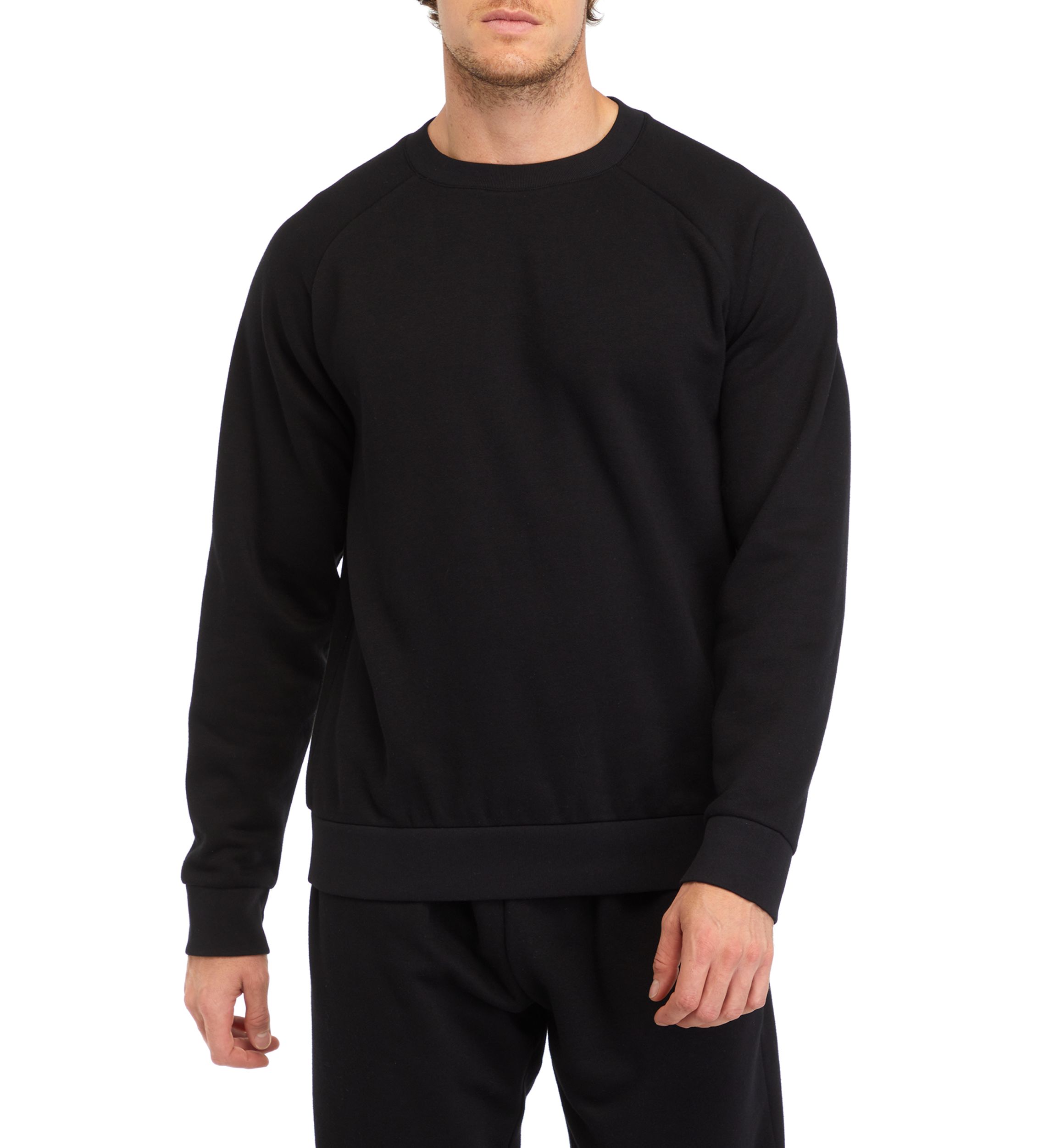 Fleece Solid Crew Neck Shirt