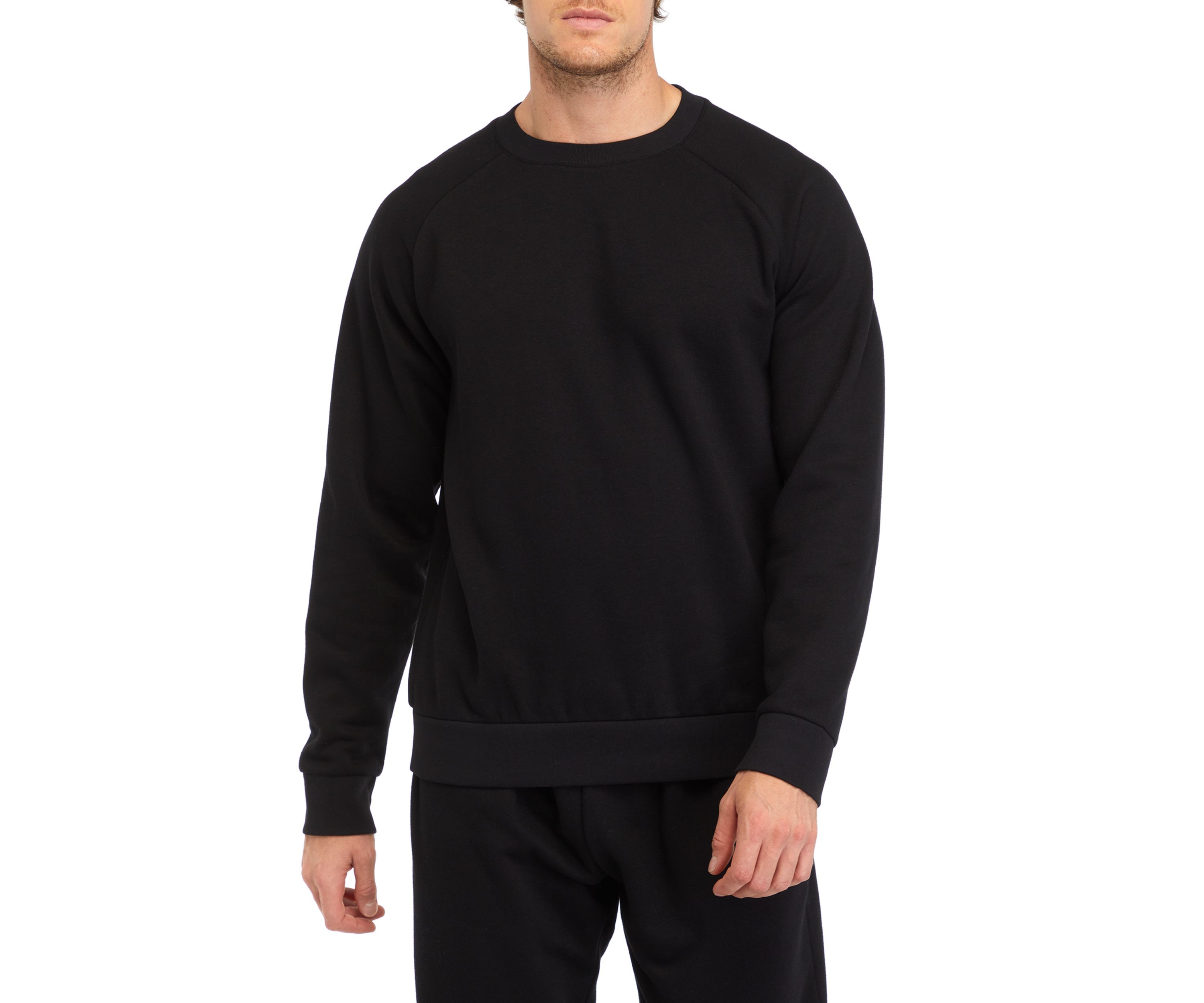 Fleece Solid Crew Neck Shirt