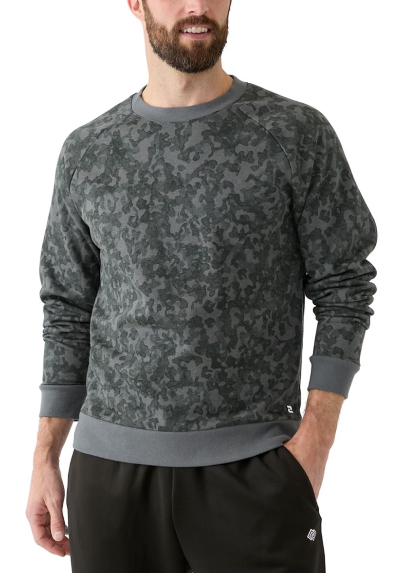 Printed Fleece Crew Neck Sweatshirt