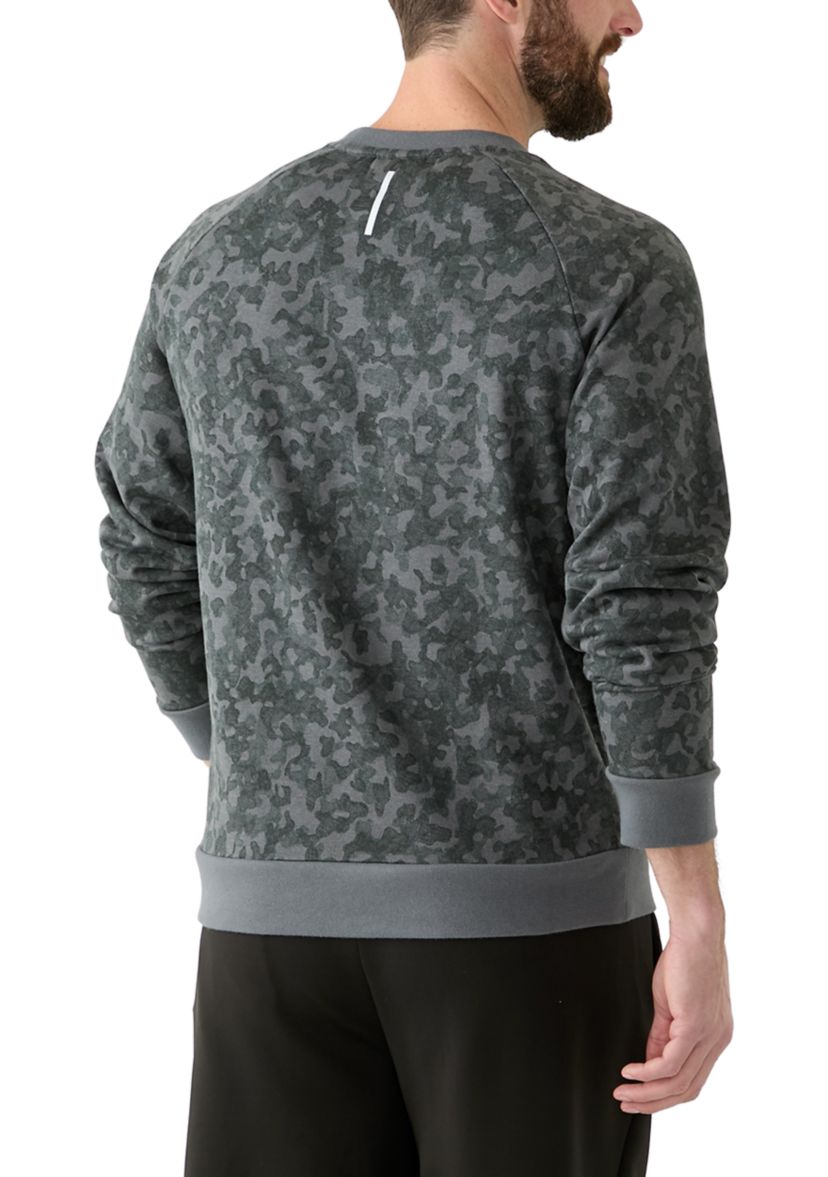 Printed Fleece Crew Neck Sweatshirt