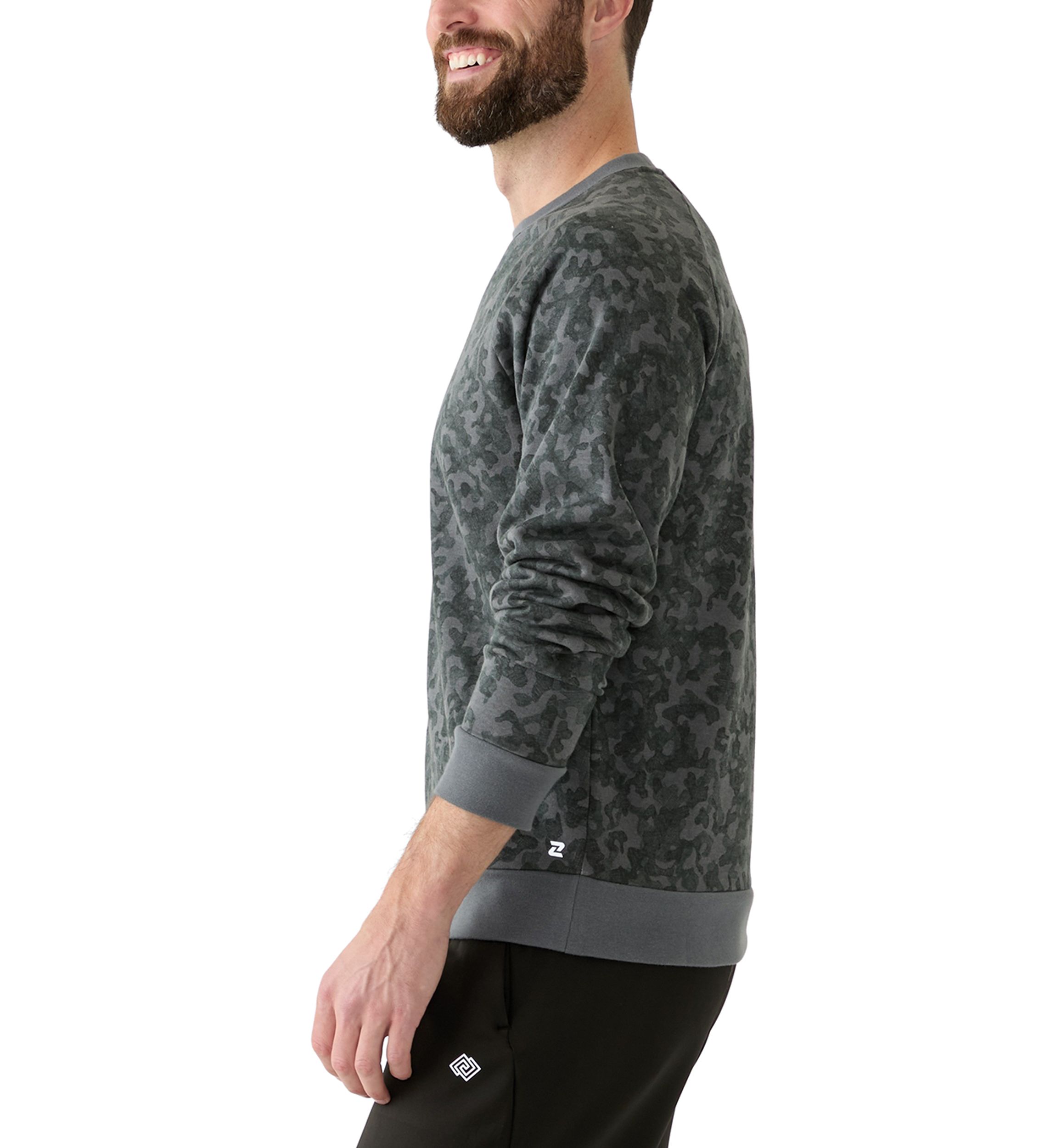 Printed Fleece Crew Neck Sweatshirt