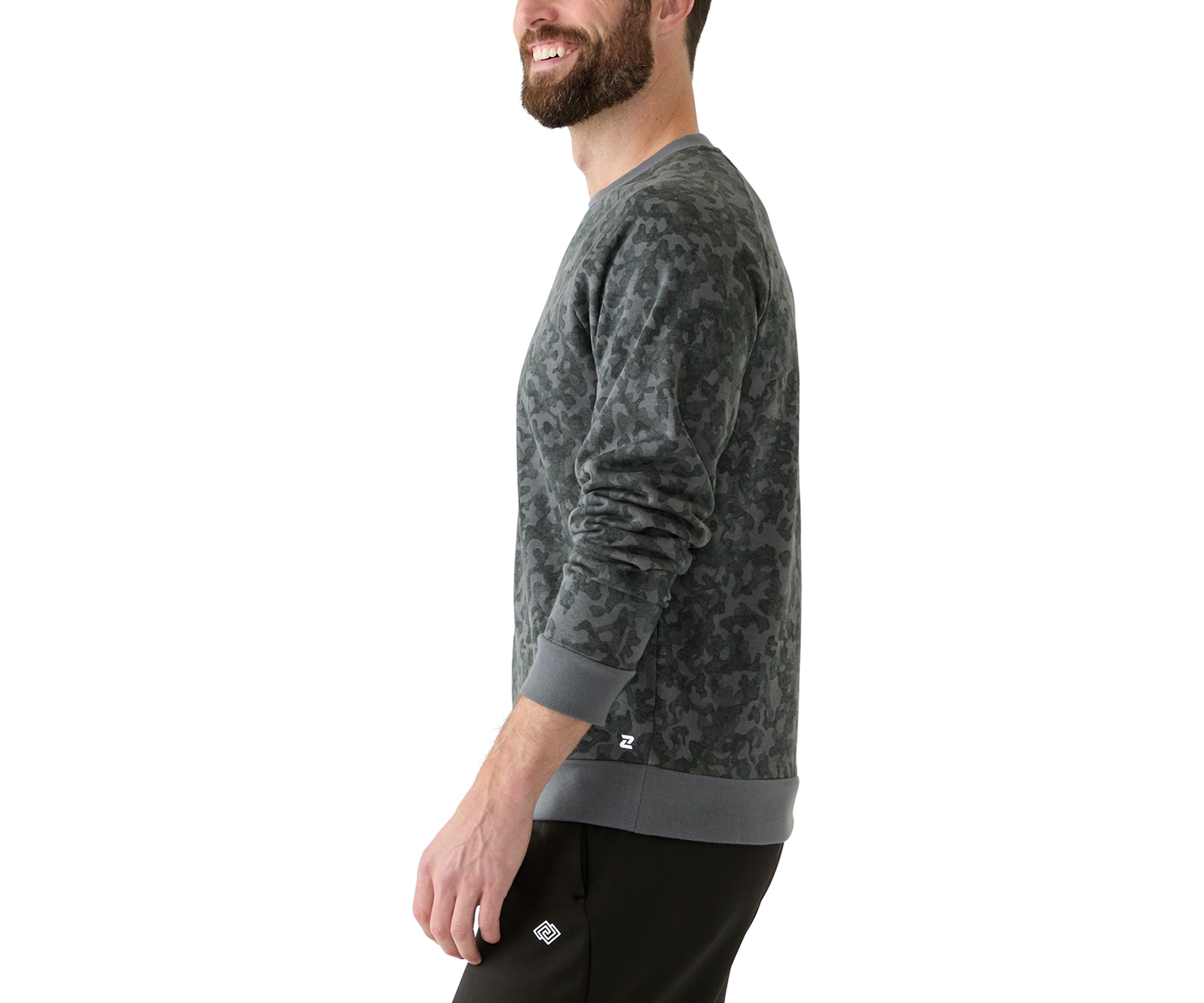 Printed Fleece Crew Neck Sweatshirt