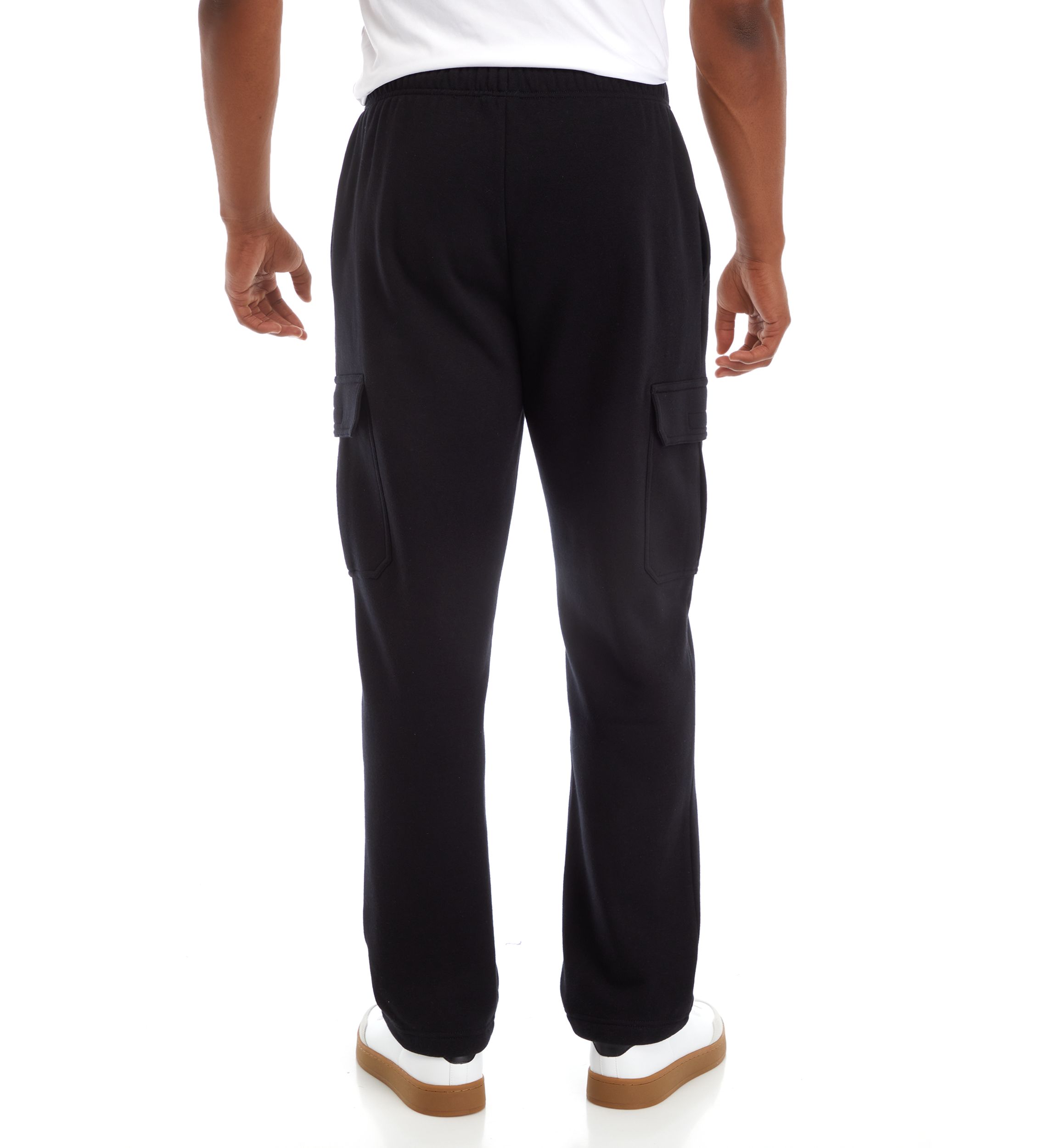Solid Fleece Cargo Pants