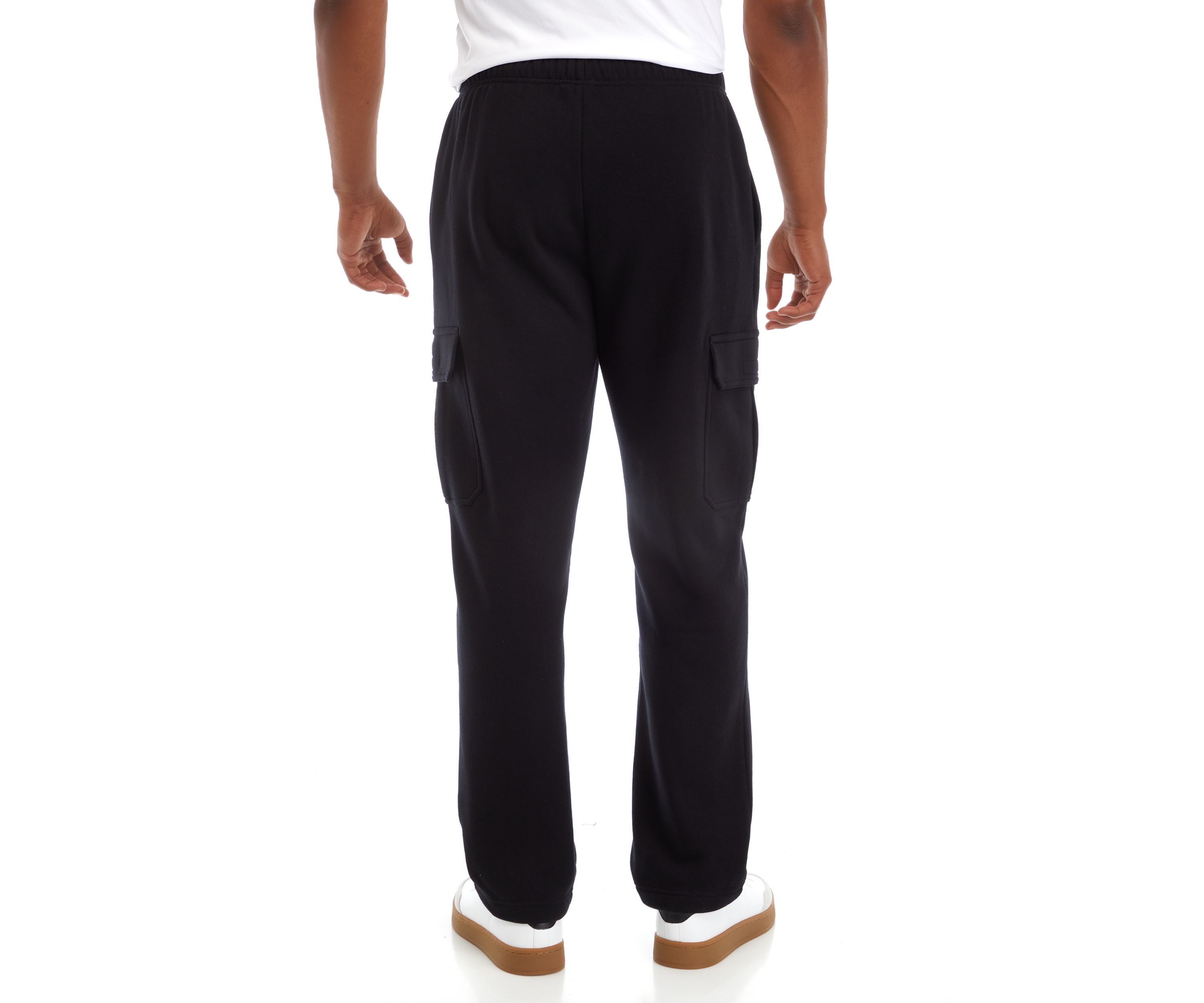 Solid Fleece Cargo Pants
