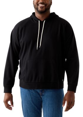 ZELOS Men's Big & Tall Fleece Hoodie, Black, 2XL