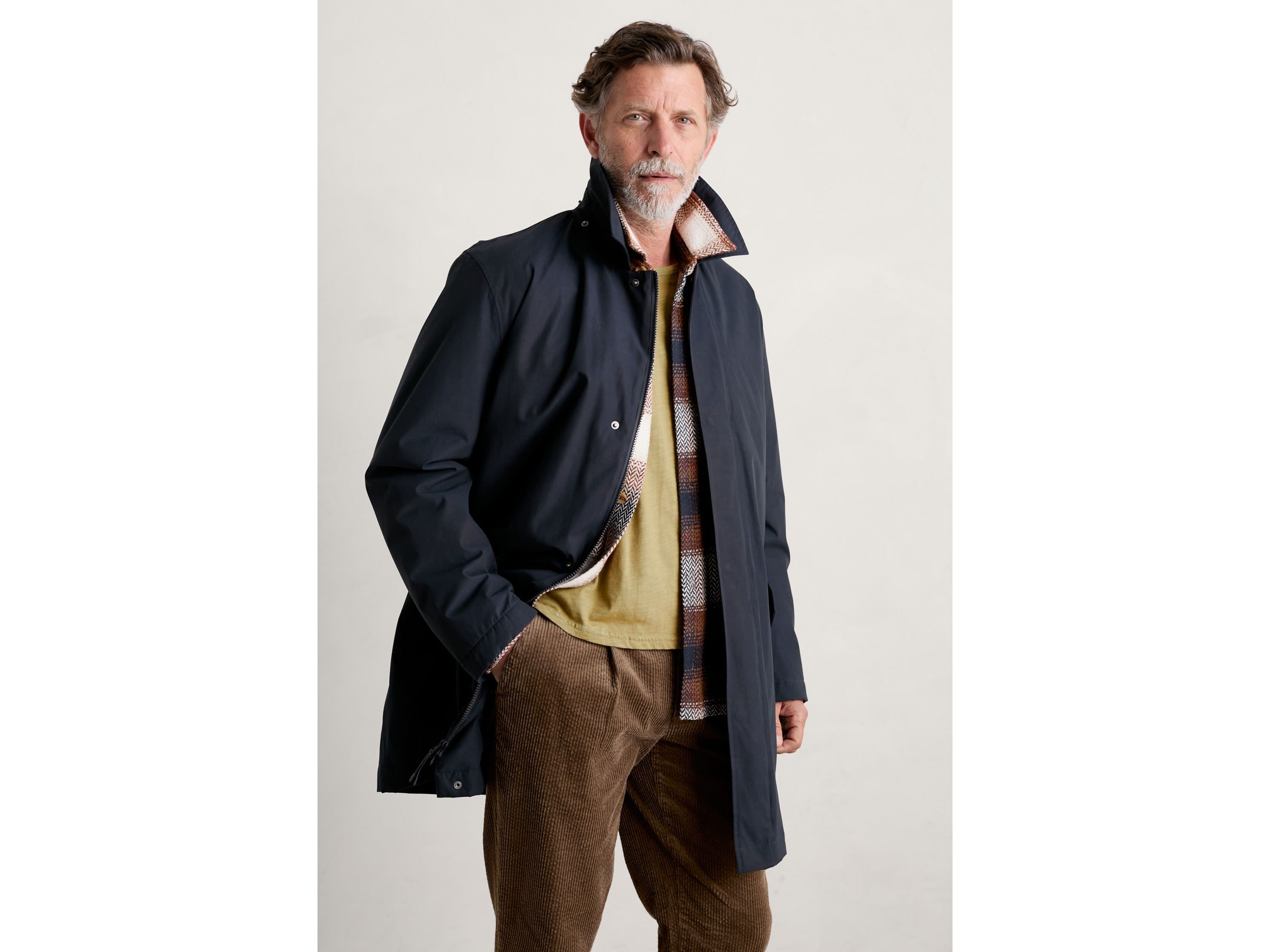 Mens Stone Wave Waterproof Coat Navy