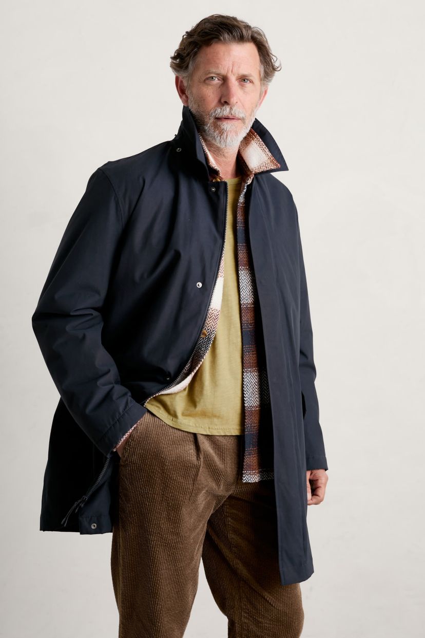 Mens Stone Wave Waterproof Coat Navy