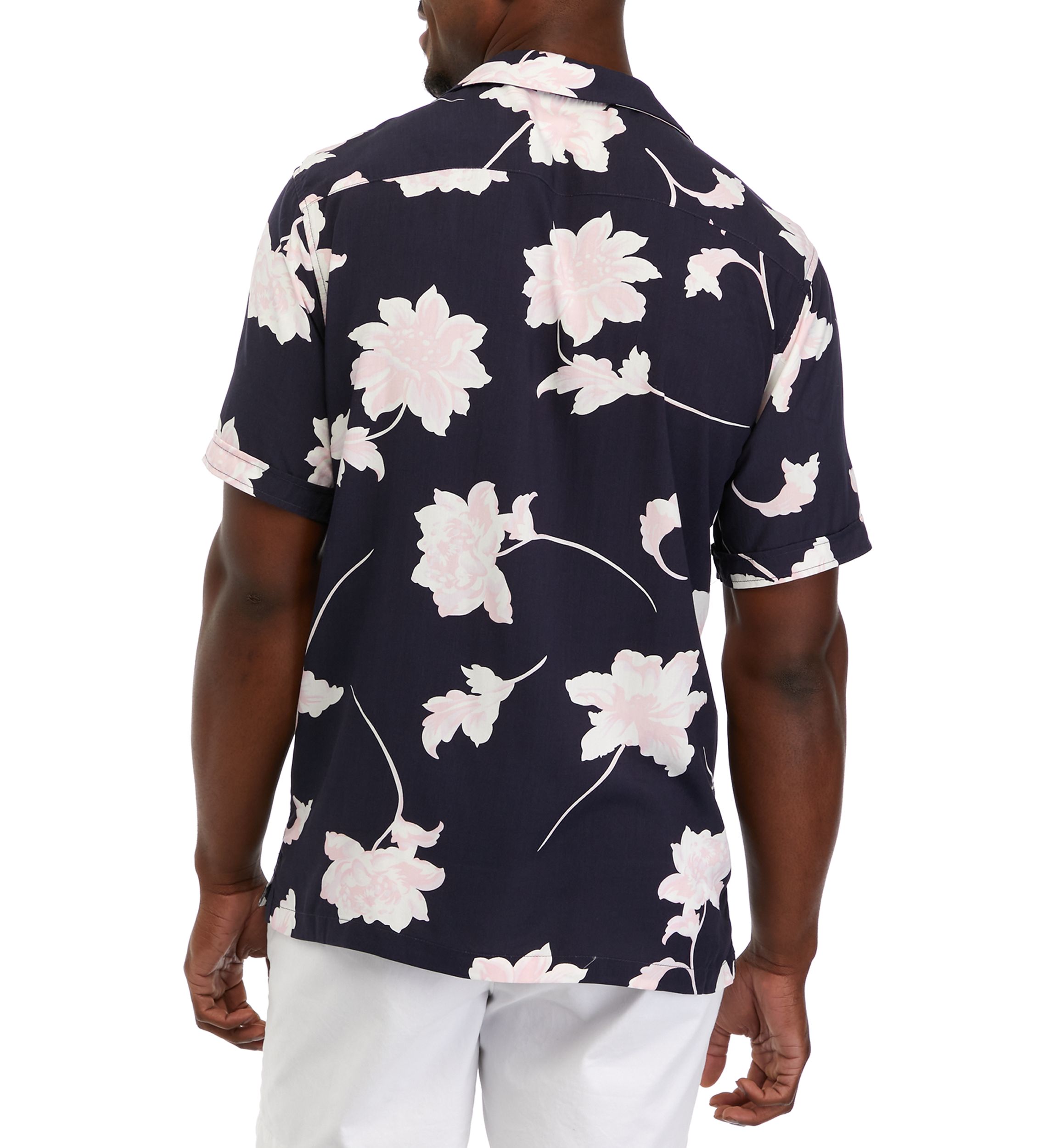 Mens Short Sleeve Floral Camp Shirt