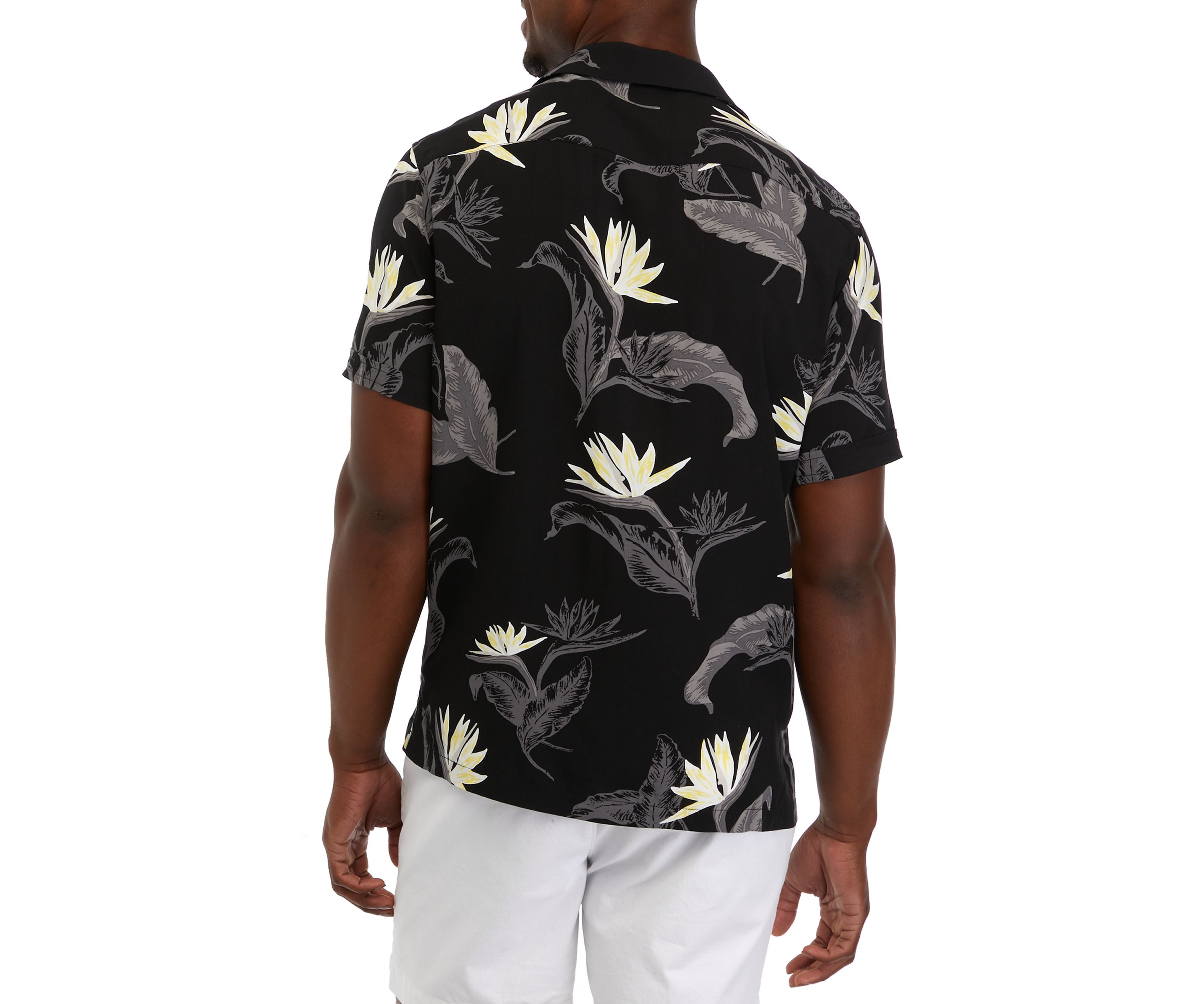Mens Short Sleeve Floral Camp Shirt