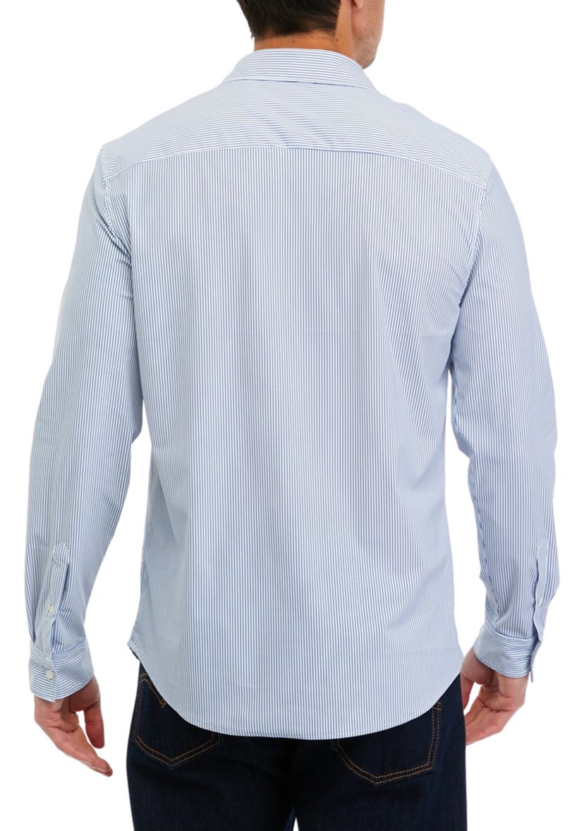 Long Sleeve Stripe Woven Shirt 